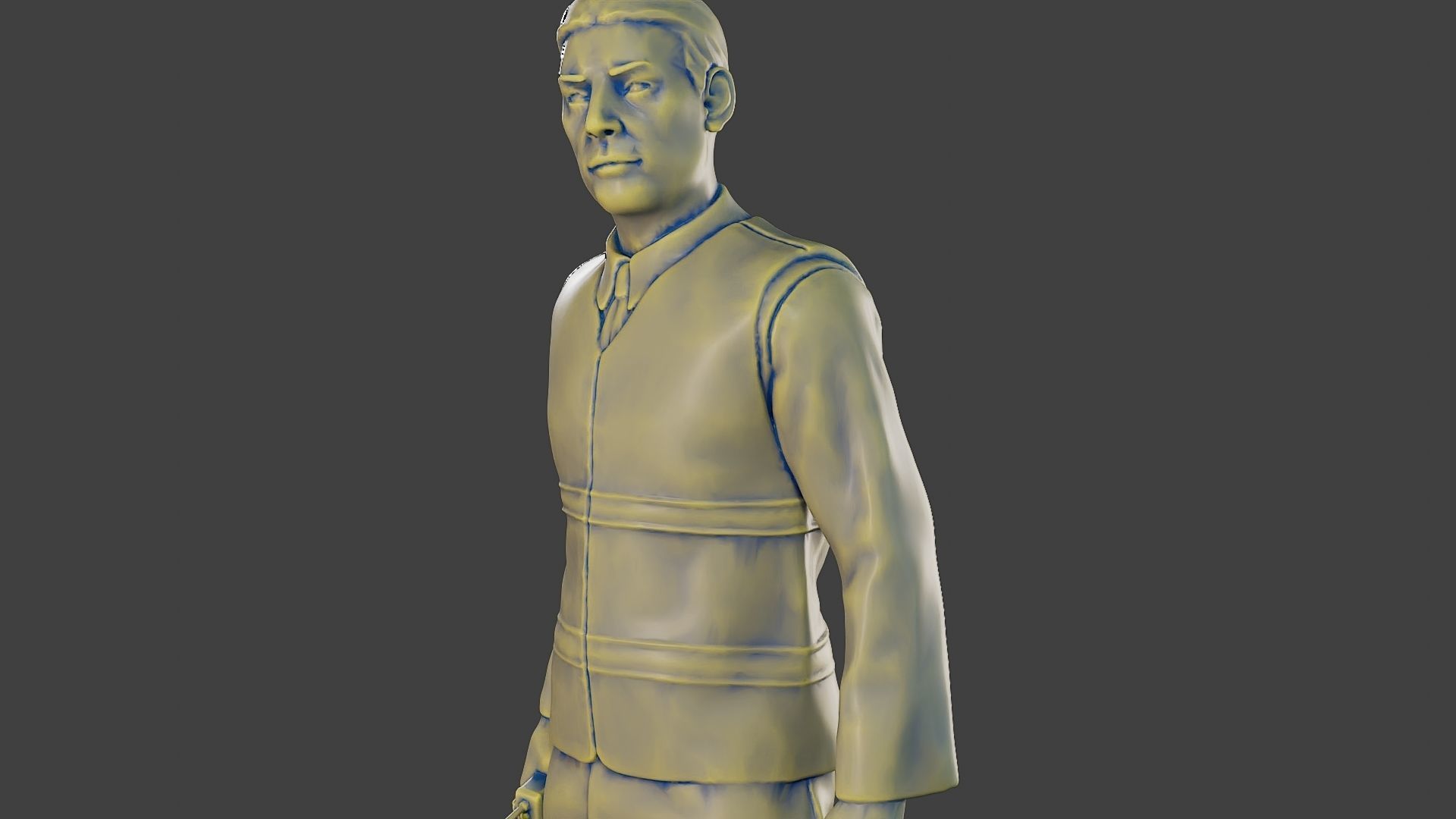 Male Security reflective vest MSRV 001 3D print model_18