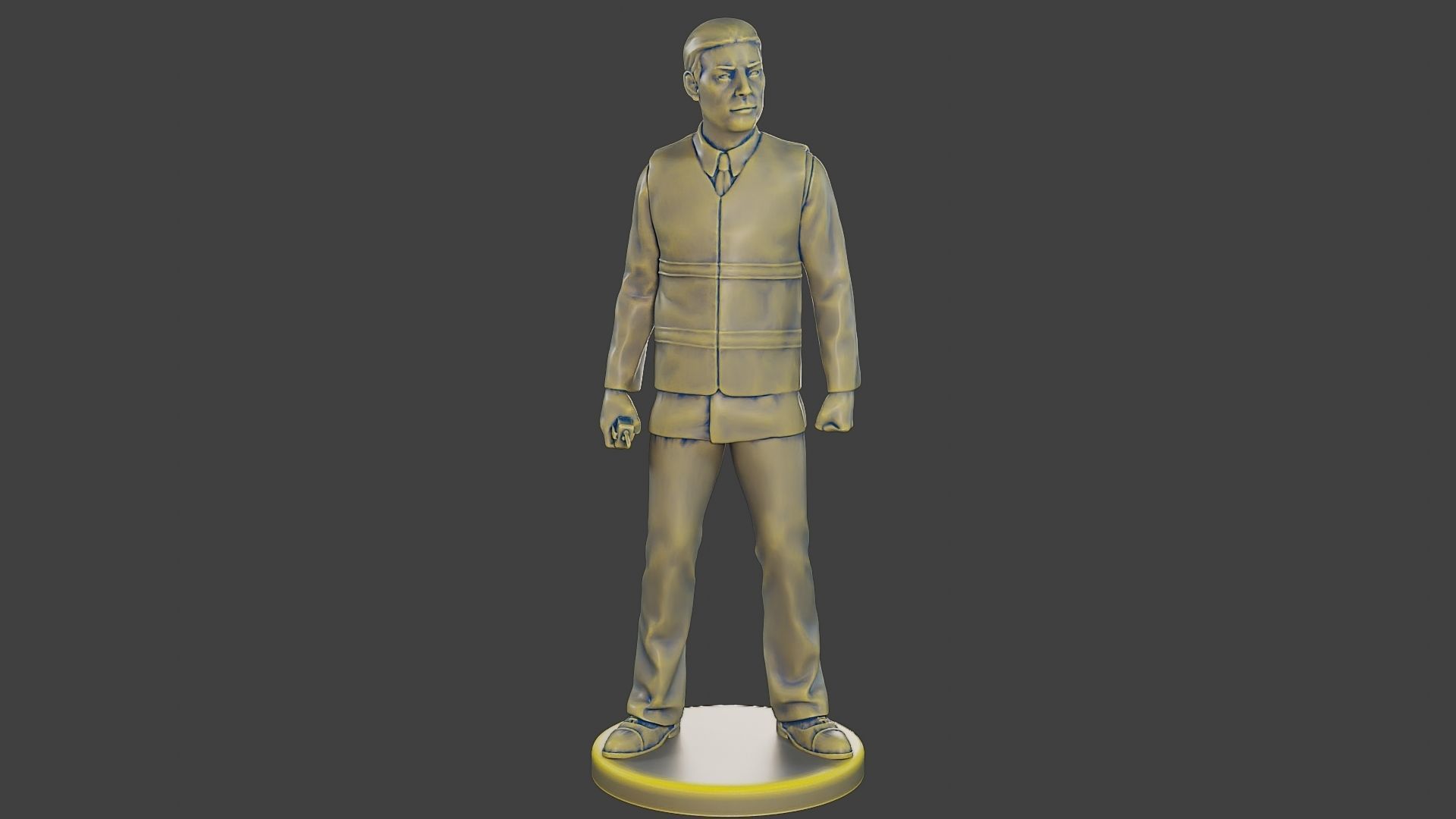 Male Security reflective vest MSRV 001 3D print model_1