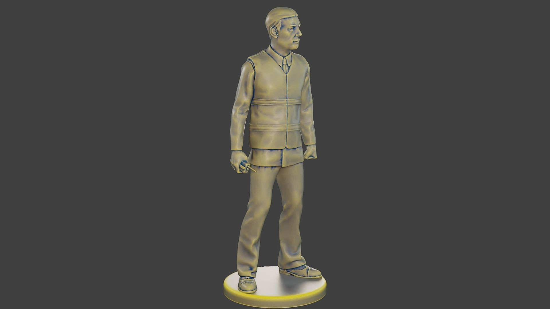 Male Security reflective vest MSRV 001 3D print model_10