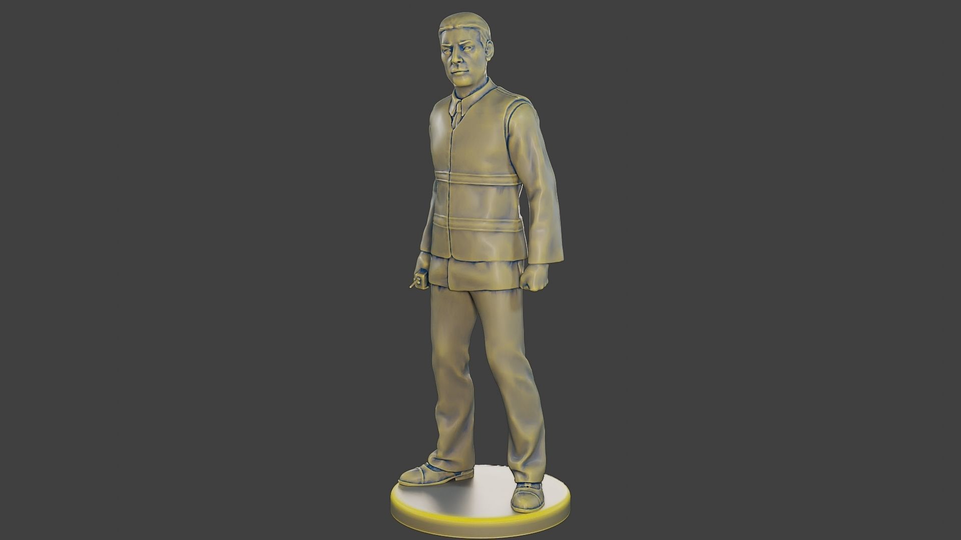 Male Security reflective vest MSRV 001 3D print model_2