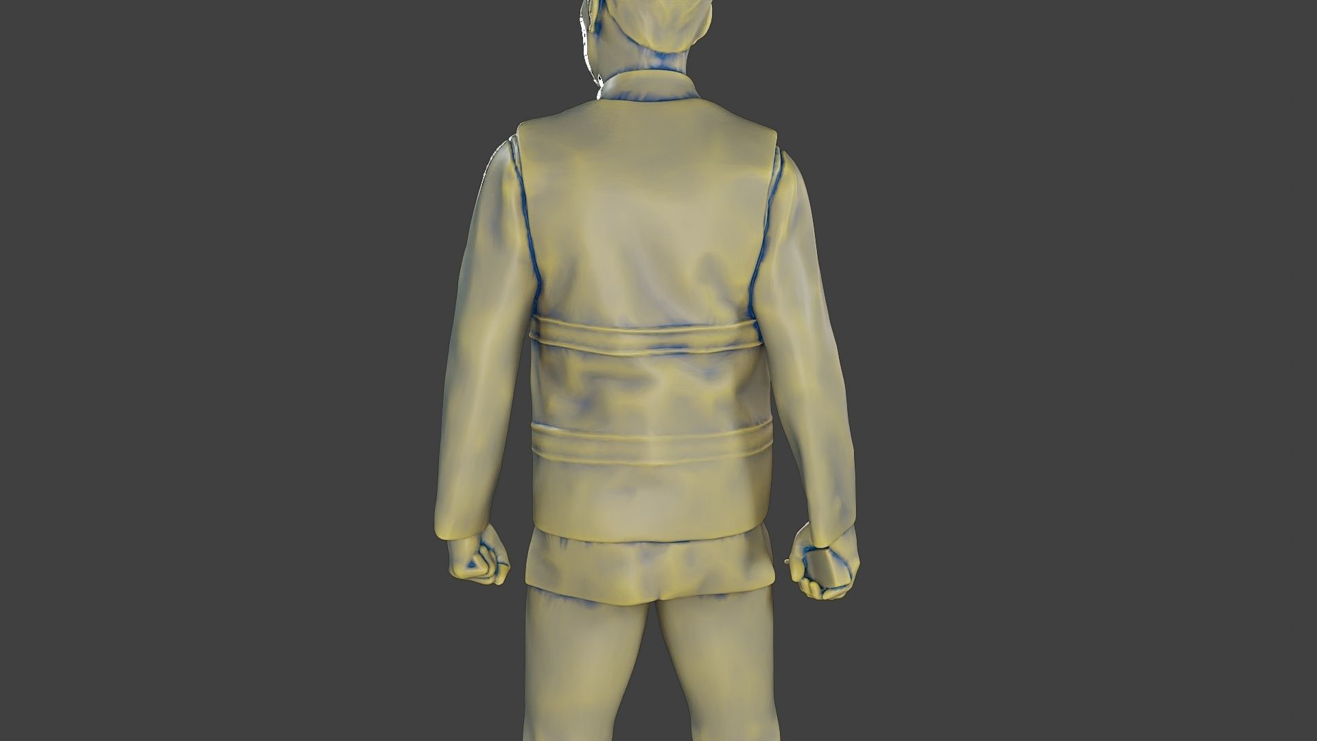 Male Security reflective vest MSRV 001 3D print model_21