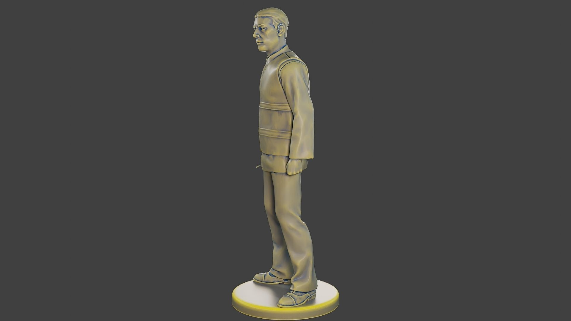 Male Security reflective vest MSRV 001 3D print model_3