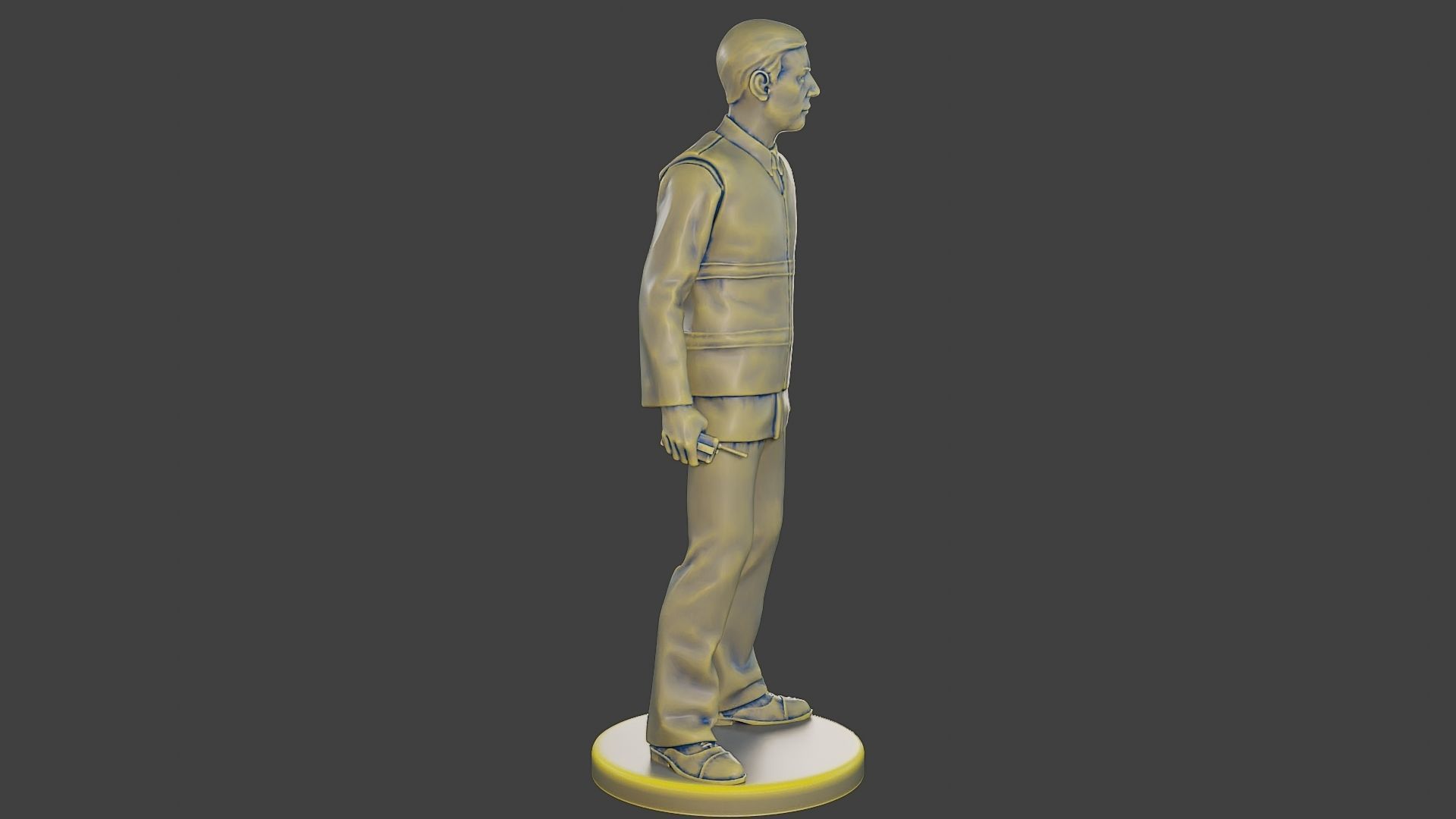 Male Security reflective vest MSRV 001 3D print model_9