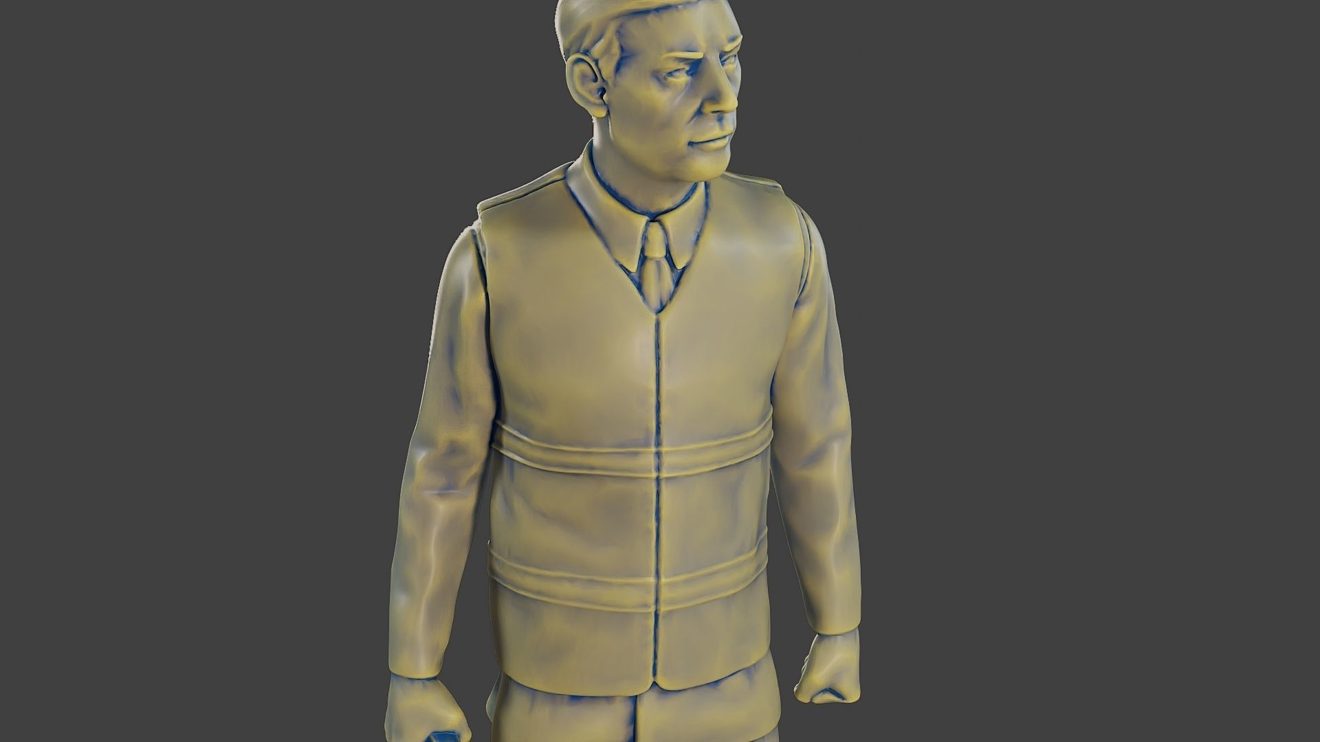 Male Security reflective vest MSRV 001 3D print model_19