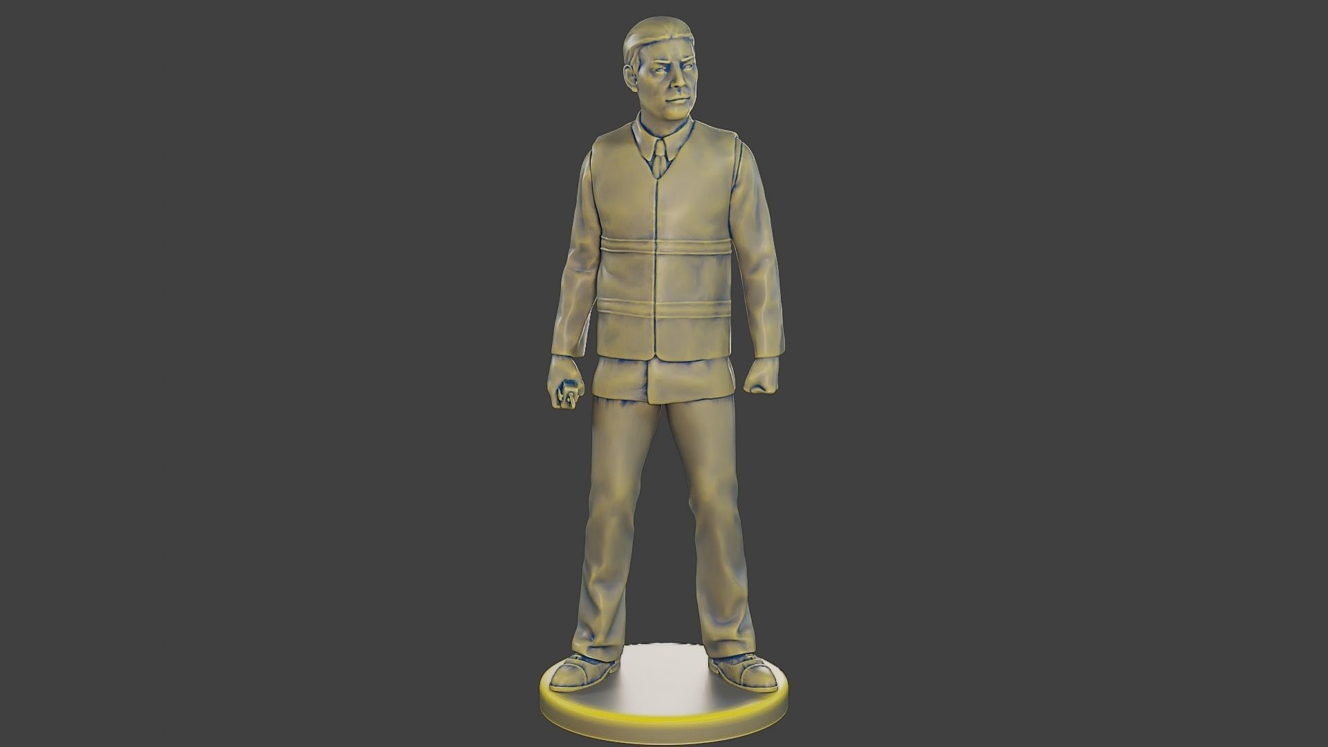 Male Security reflective vest MSRV 001 3D print model_11
