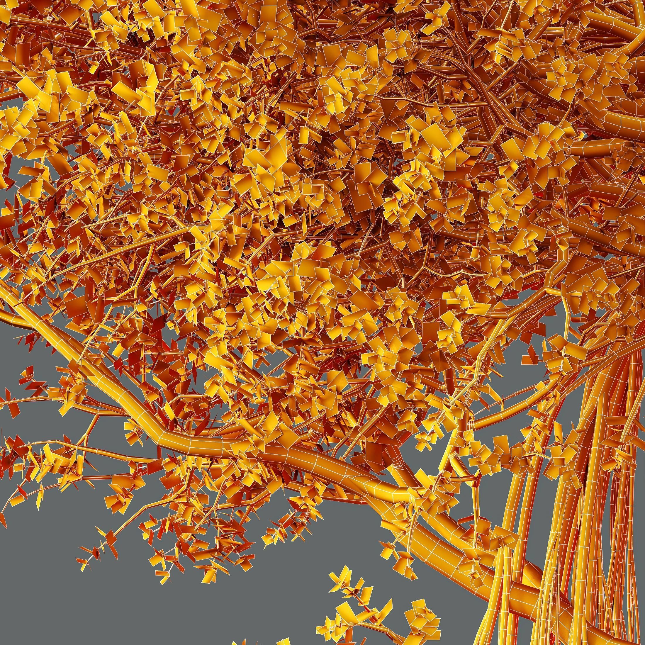 HQ Plants Banyan Ficus Benghalensis Tree 3D model_4