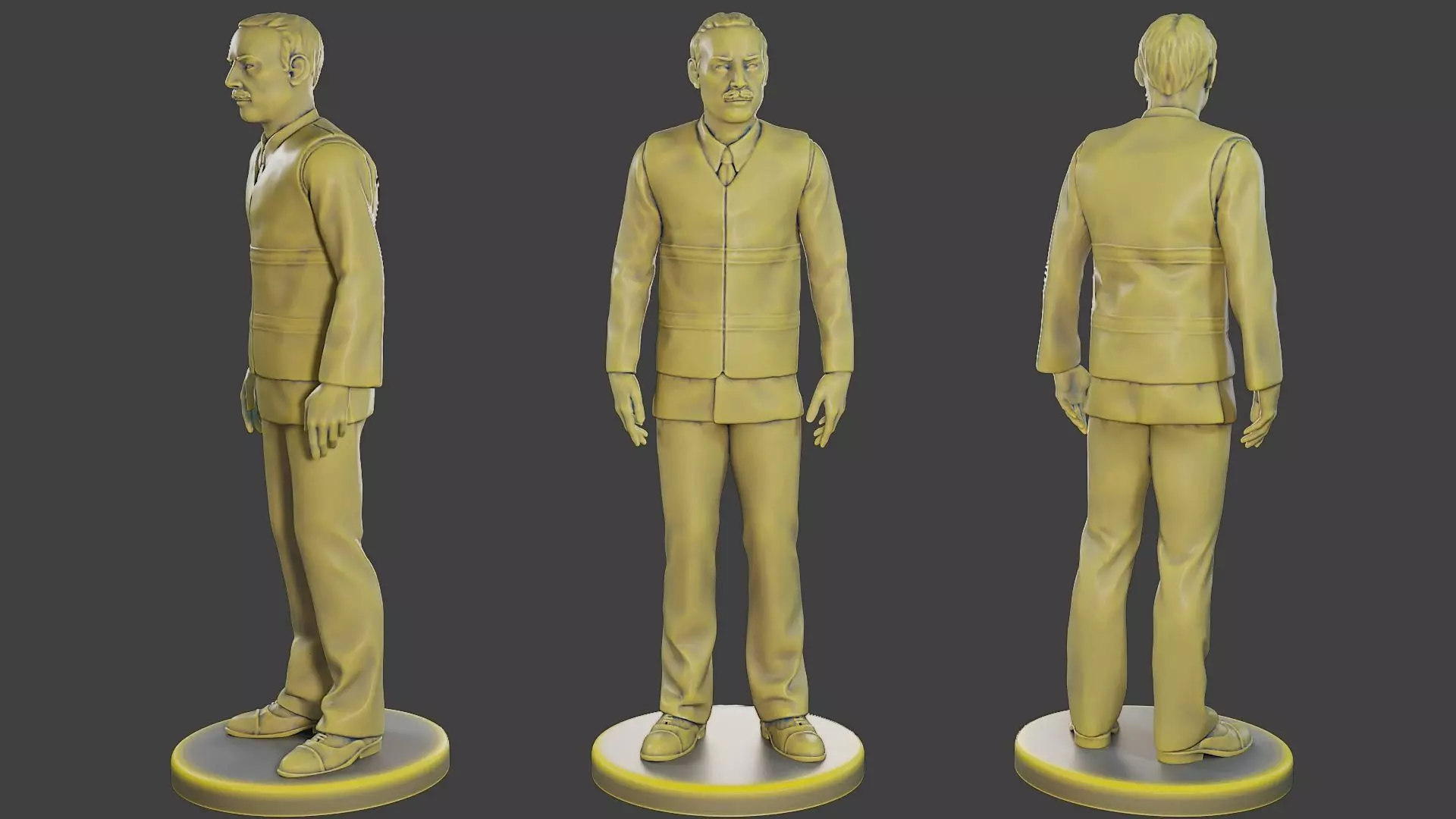 Male Security reflective vest MSRV 002 3D print model