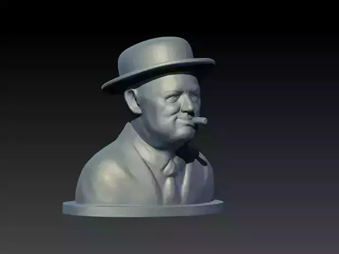 Winston Churchill Bust Ready for 3D printing 3D print model