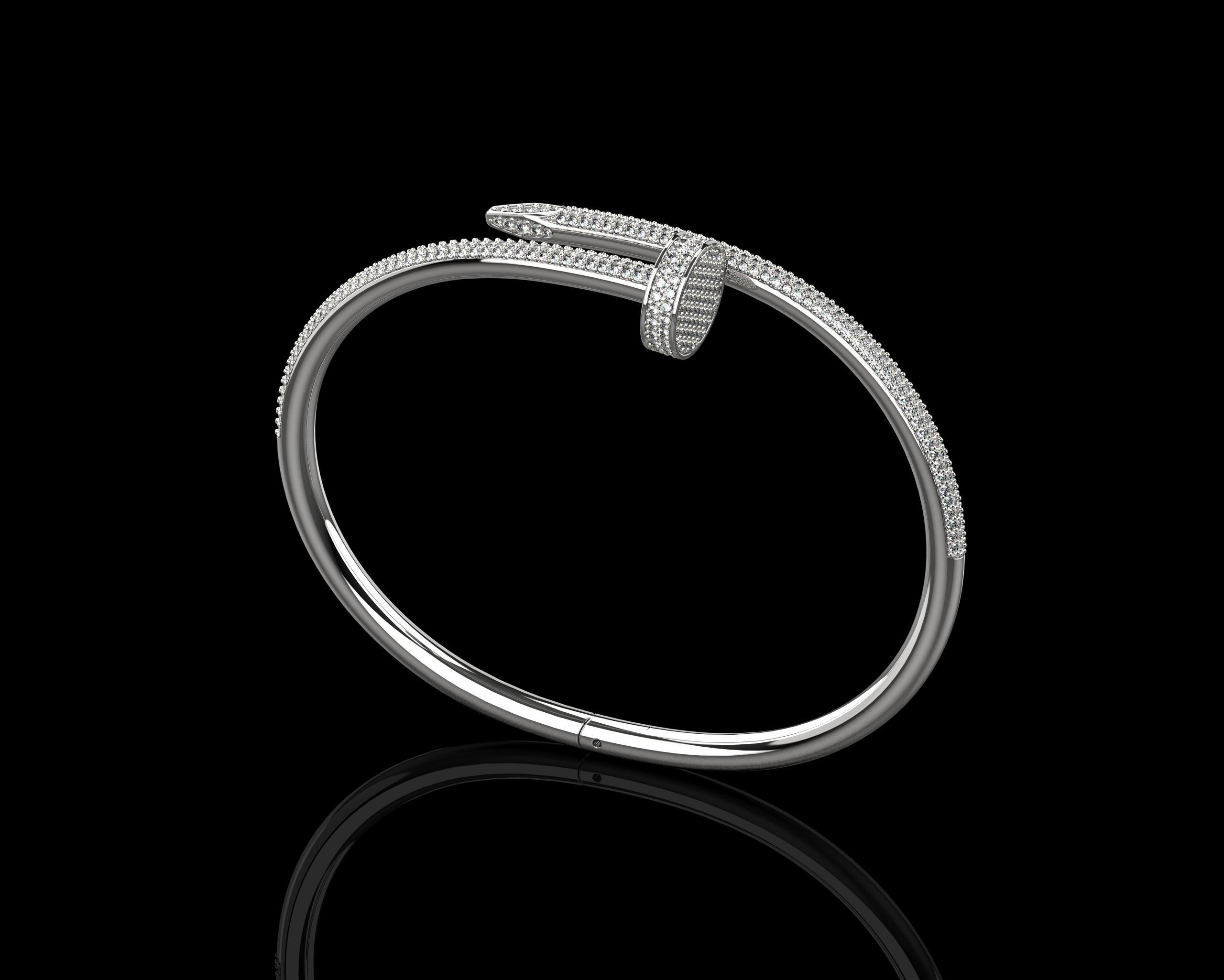 Juste un clou Bracelet 16 Size Full Diamonds N205 3D print model_20
