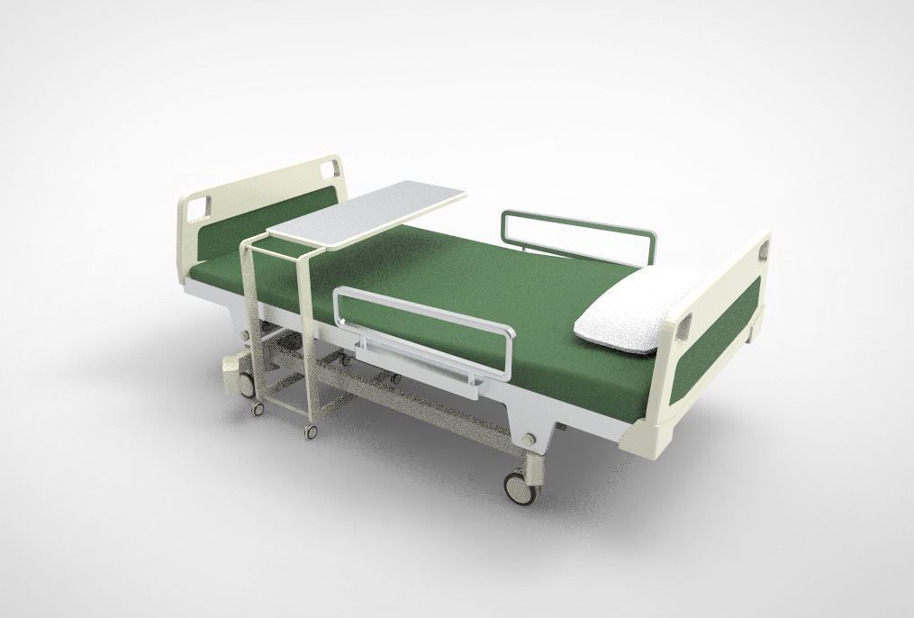 hospital bed 3D model_2