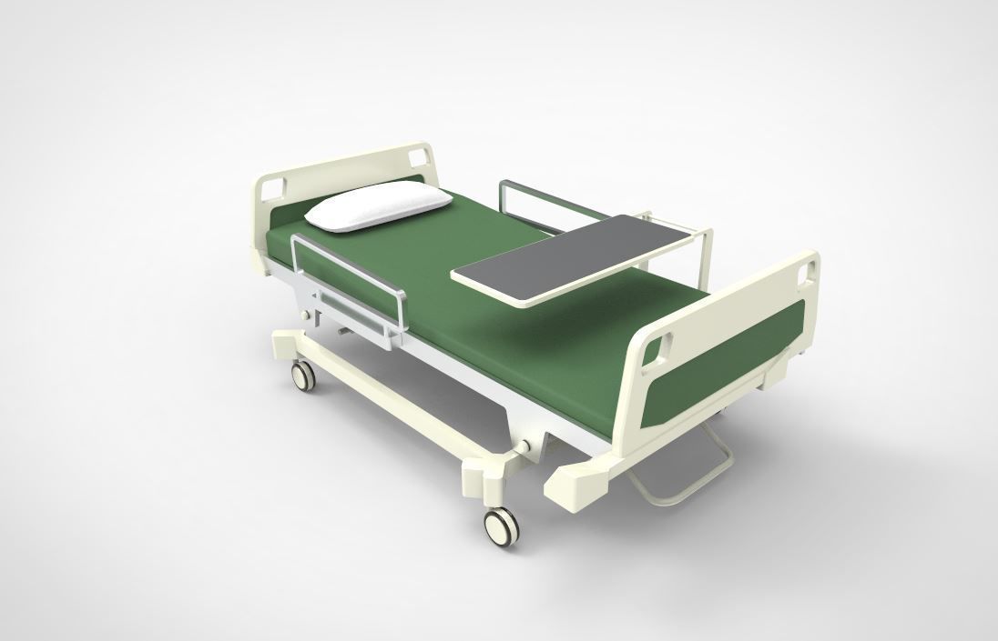 hospital bed 3D model_1