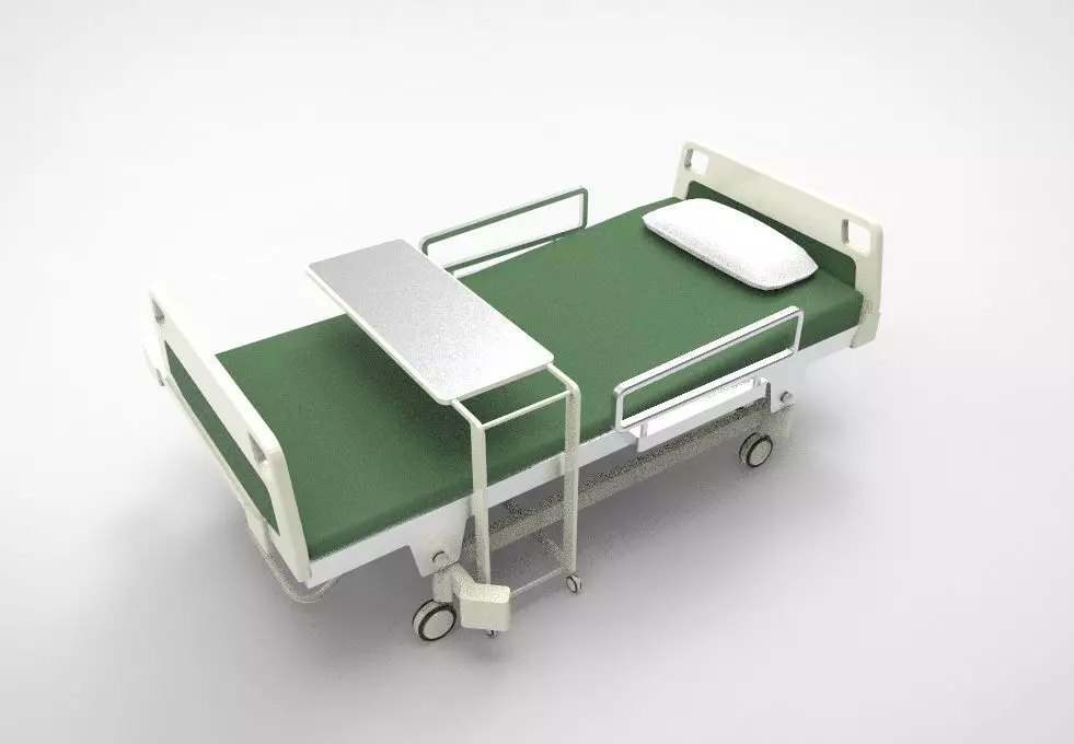 hospital bed 3D model_0