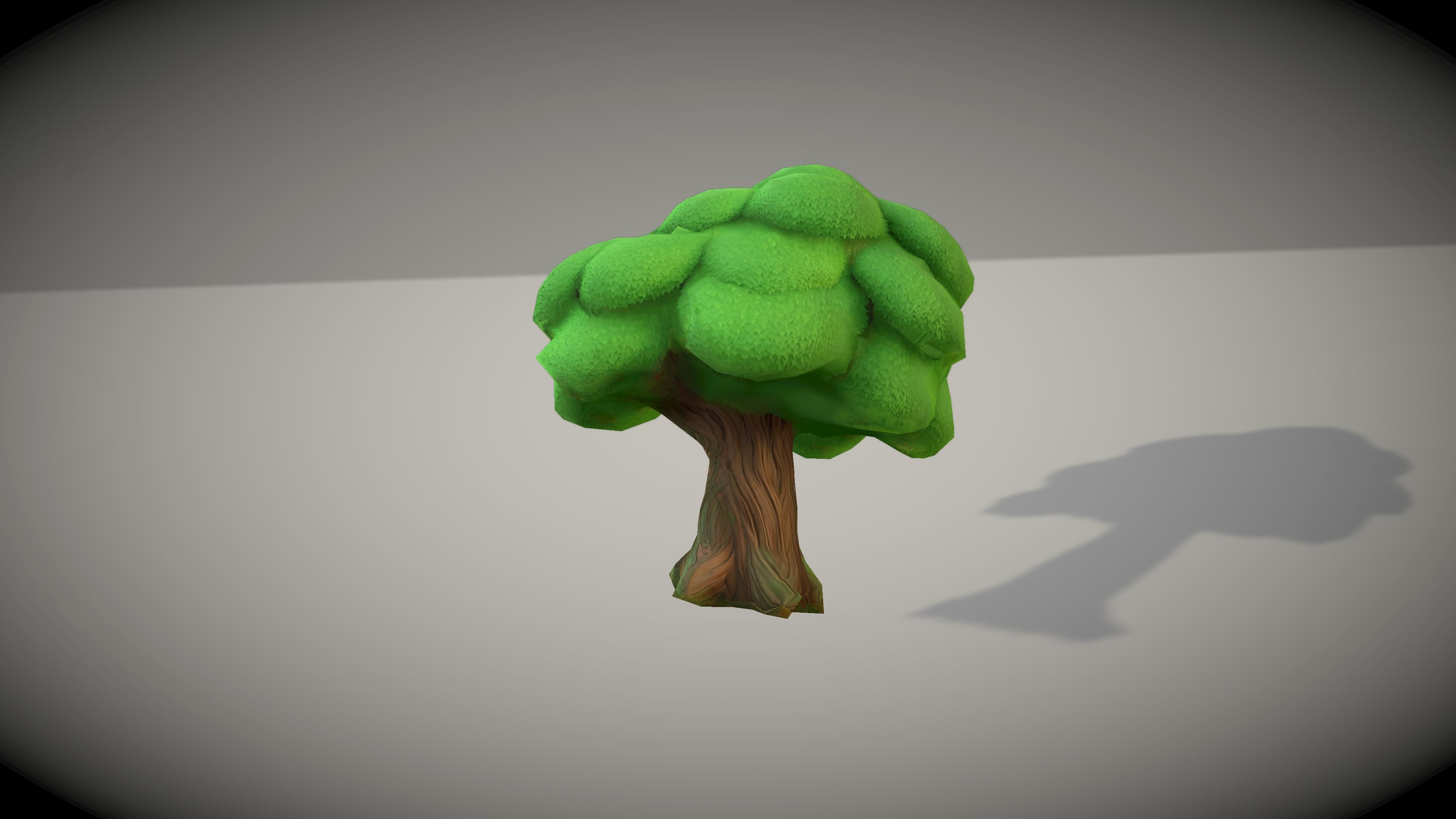 Cartoon Forest Tree Low-poly 3D model_1
