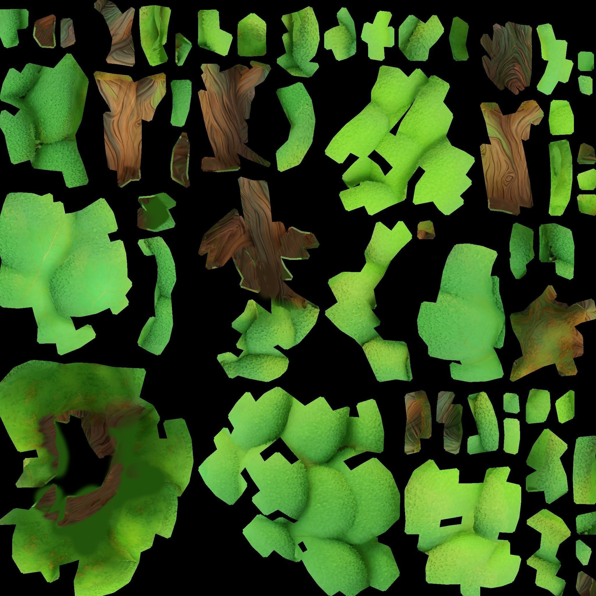 Cartoon Forest Tree Low-poly 3D model_5