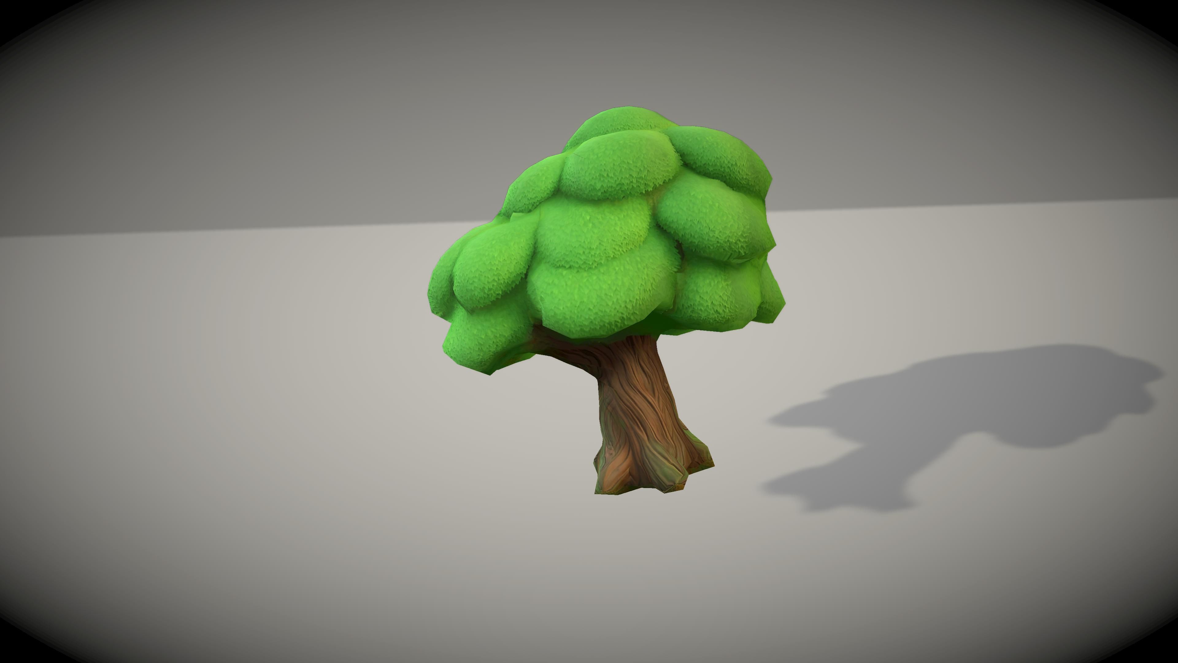 Cartoon Forest Tree Low-poly 3D model_3