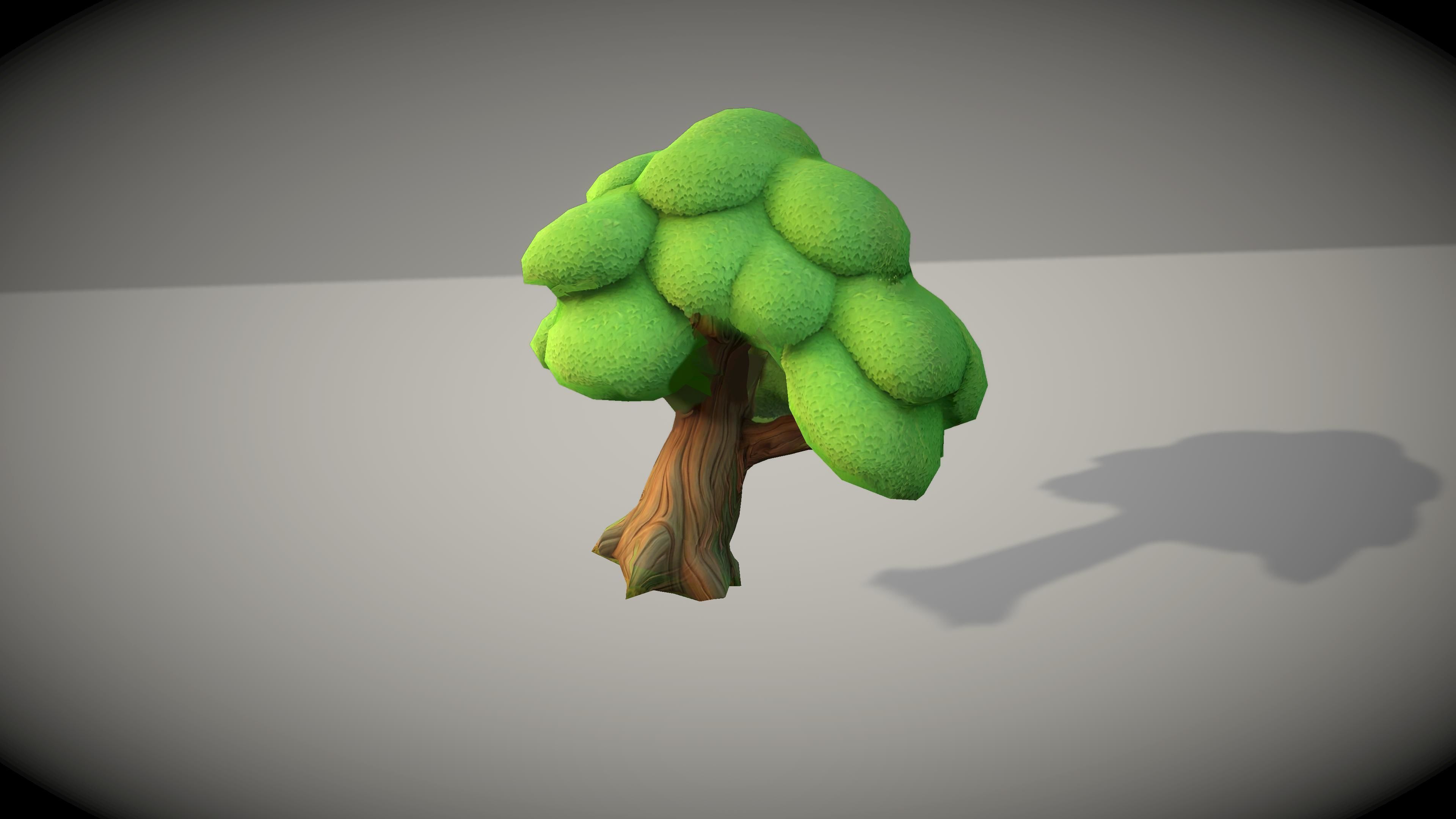 Cartoon Forest Tree Low-poly 3D model_2