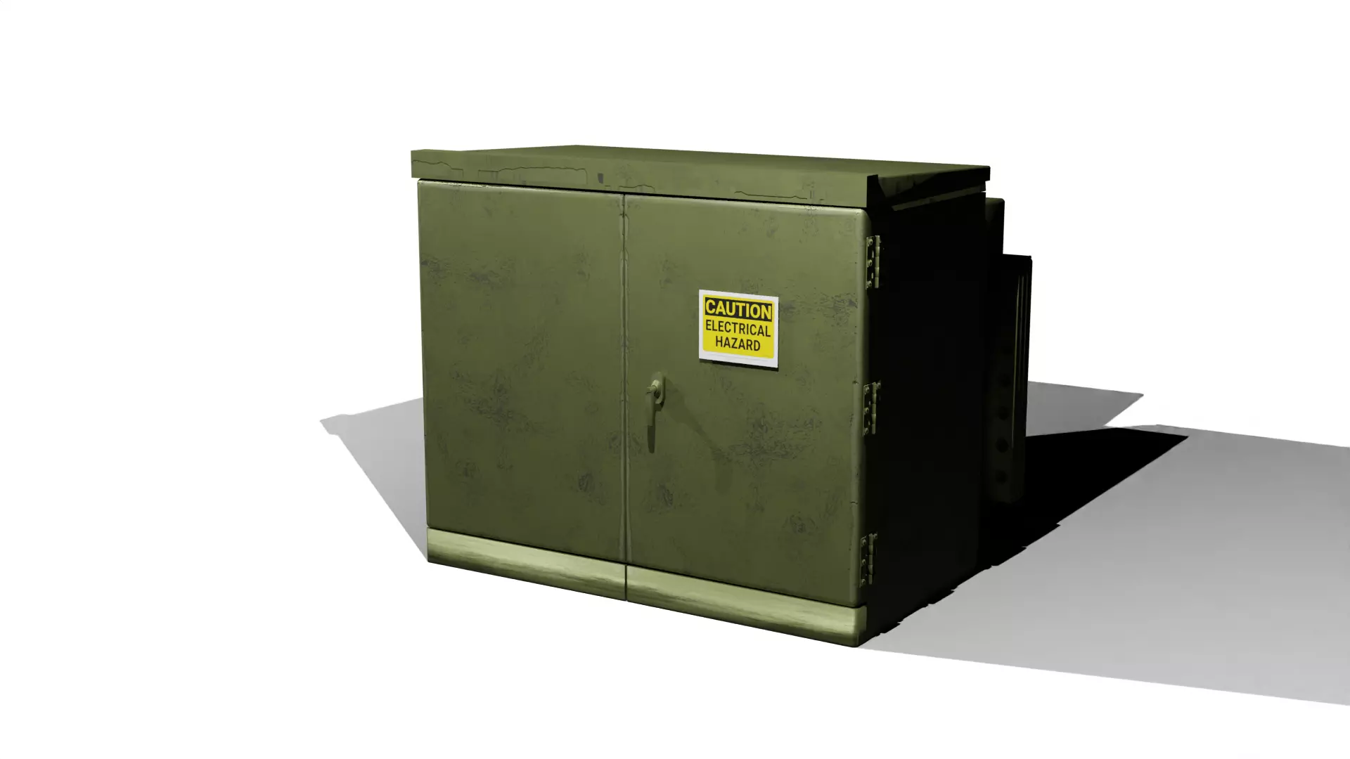 Industrial Outdoor Transformer Box 3D model_0