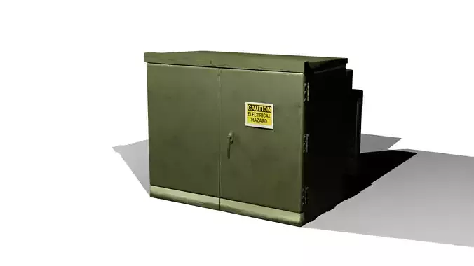 Industrial Outdoor Transformer Box 3D model