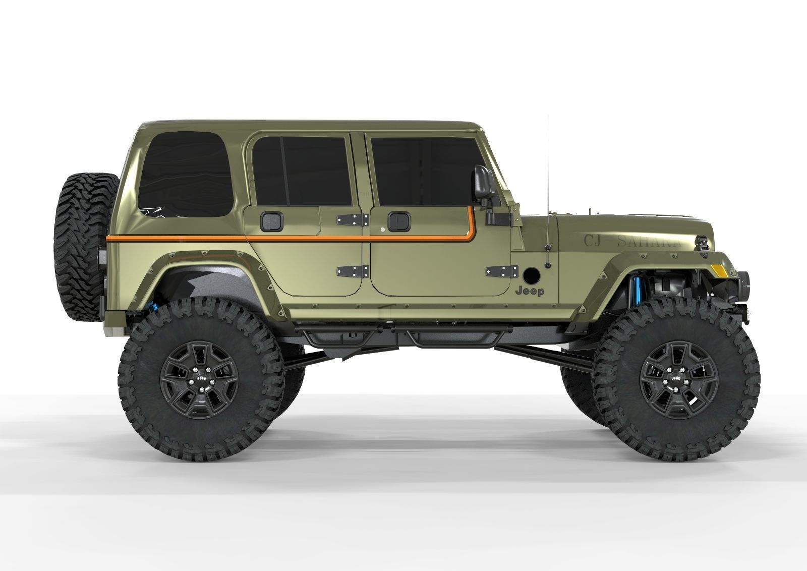 Kalaber Jeep Cj8 1985 3D model_2
