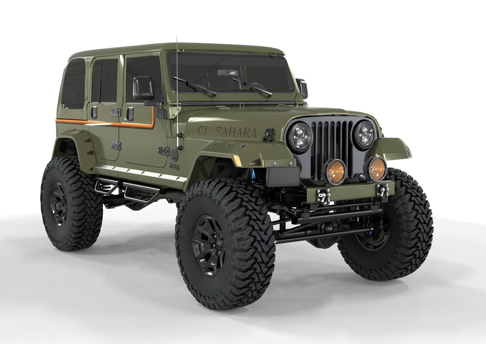 Kalaber Jeep Cj8 1985 3D model_6