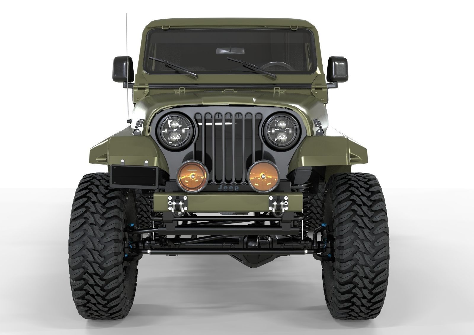 Kalaber Jeep Cj8 1985 3D model_4