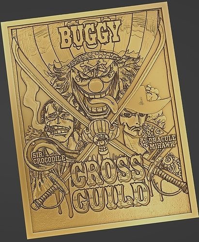 CROSS GUILD POSTER - ONE PIECE Free 3D print model