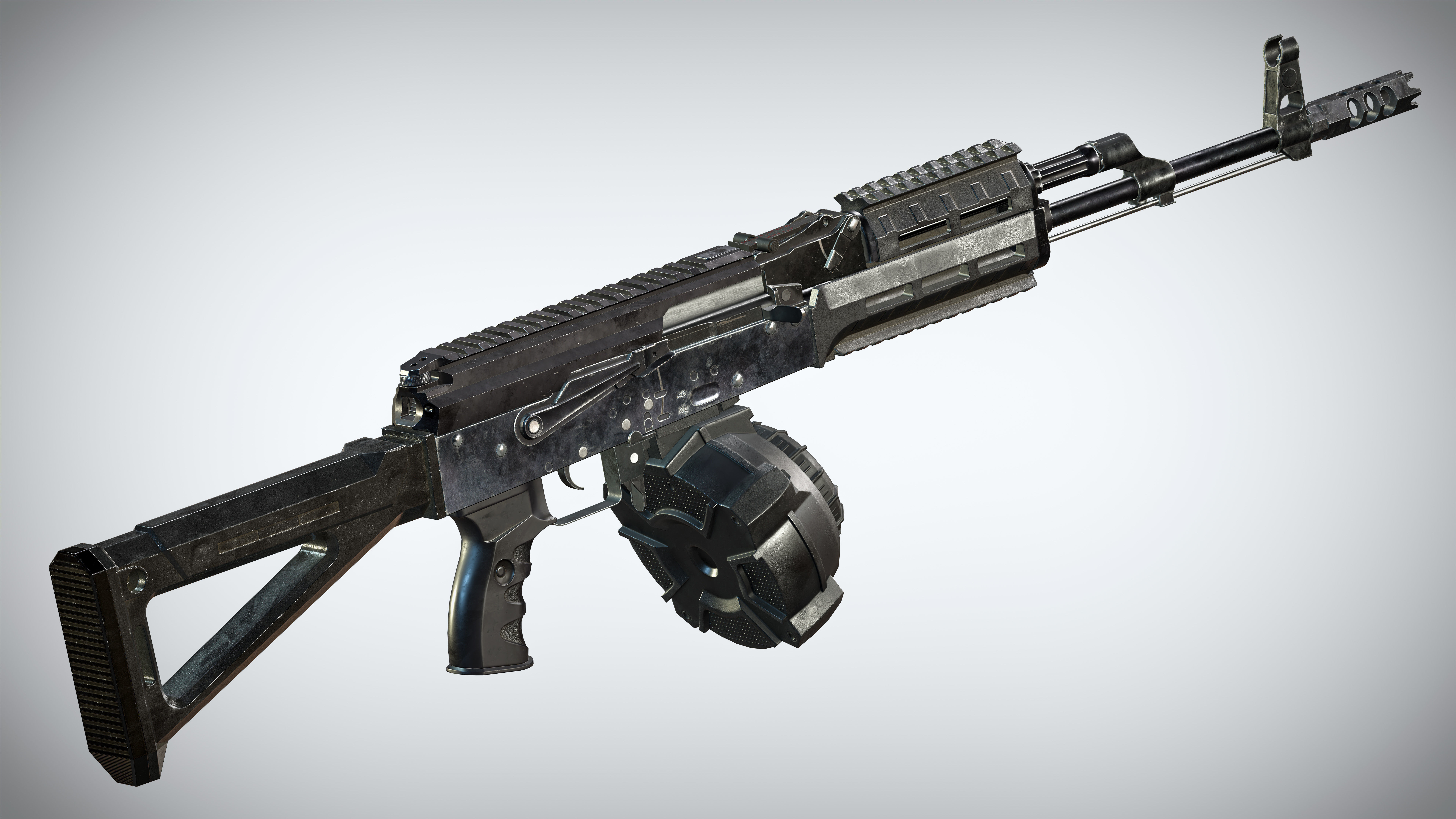 Modern Modular AK PBR Game Ready Pack Low-poly 3D model_8