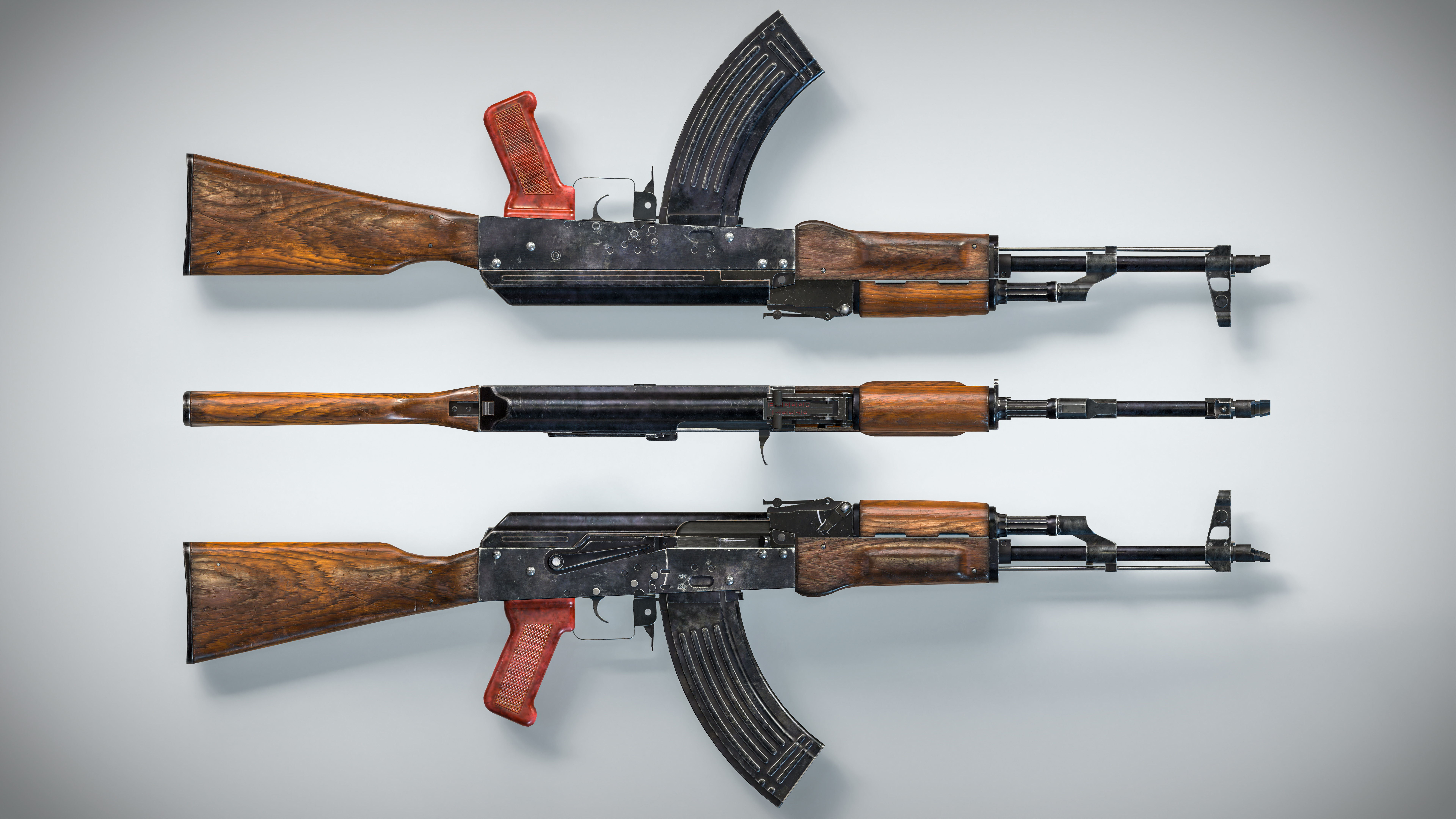 Modern Modular AK PBR Game Ready Pack Low-poly 3D model_3