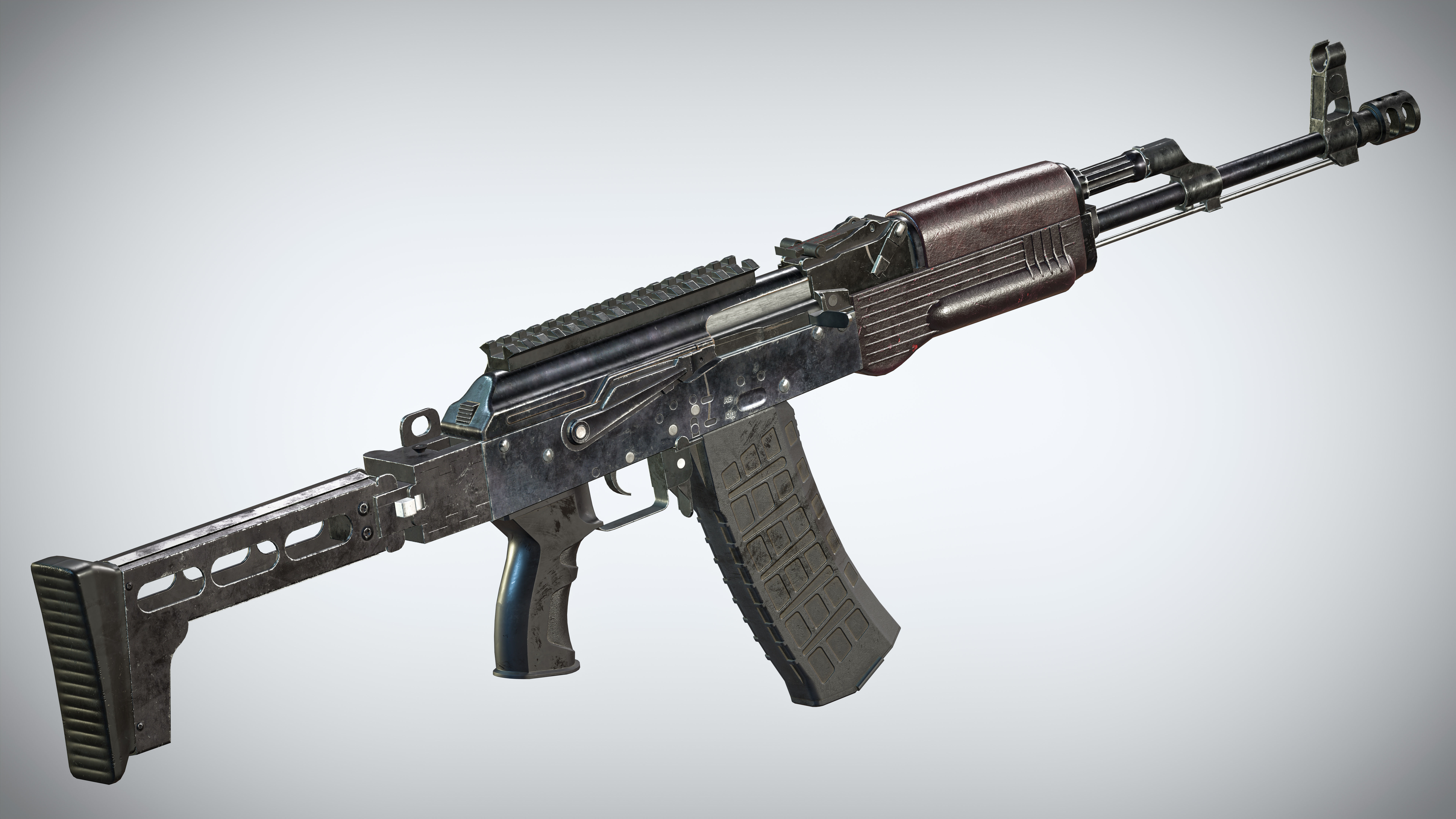 Modern Modular AK PBR Game Ready Pack Low-poly 3D model_7