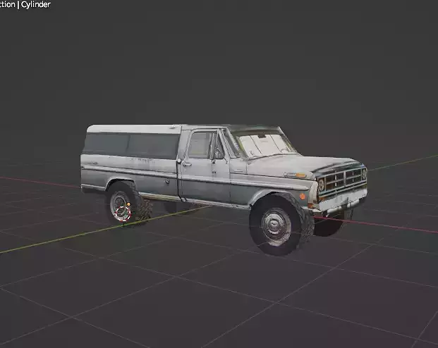 PSX Style Low-poly Truck 
