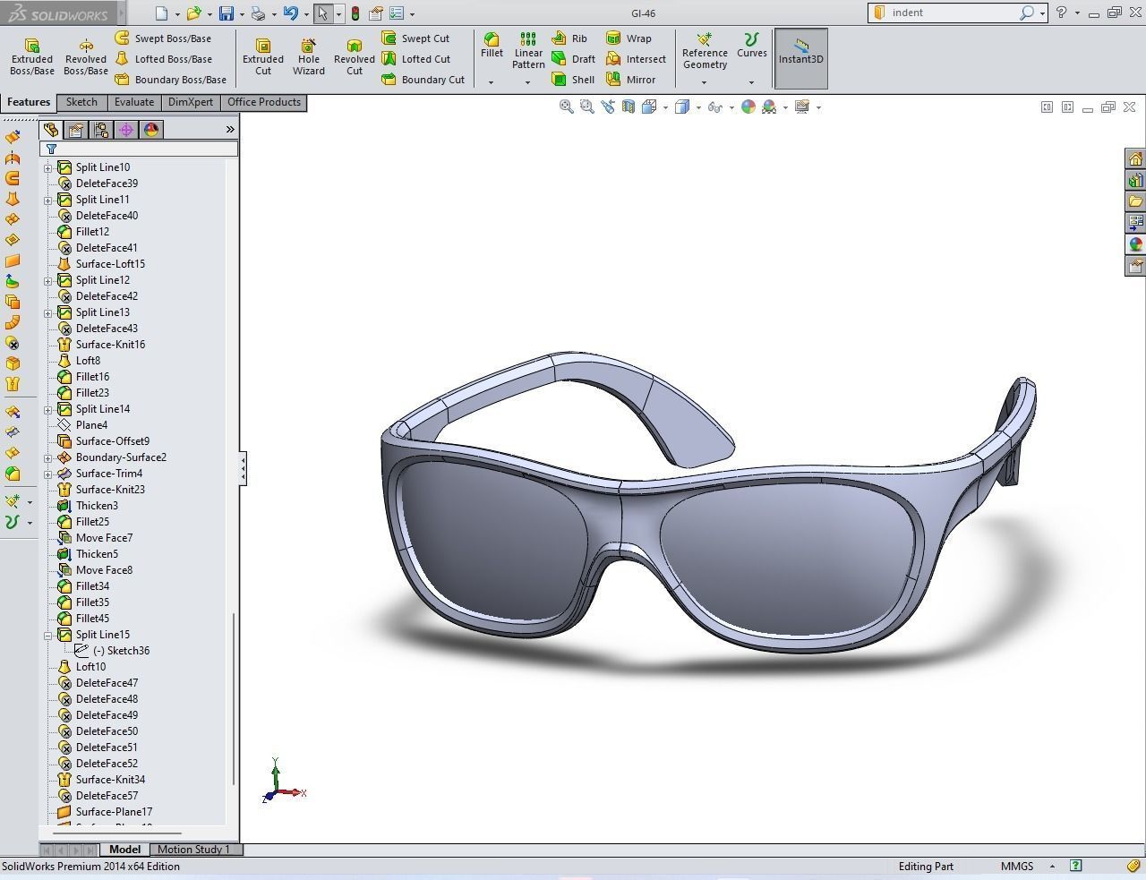 Sunglass-02 3D print model_6