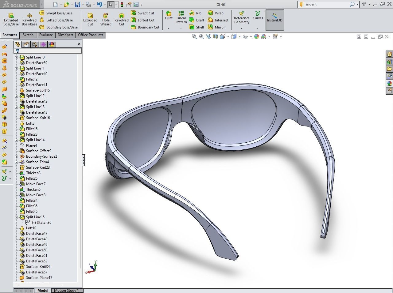 Sunglass-02 3D print model_34