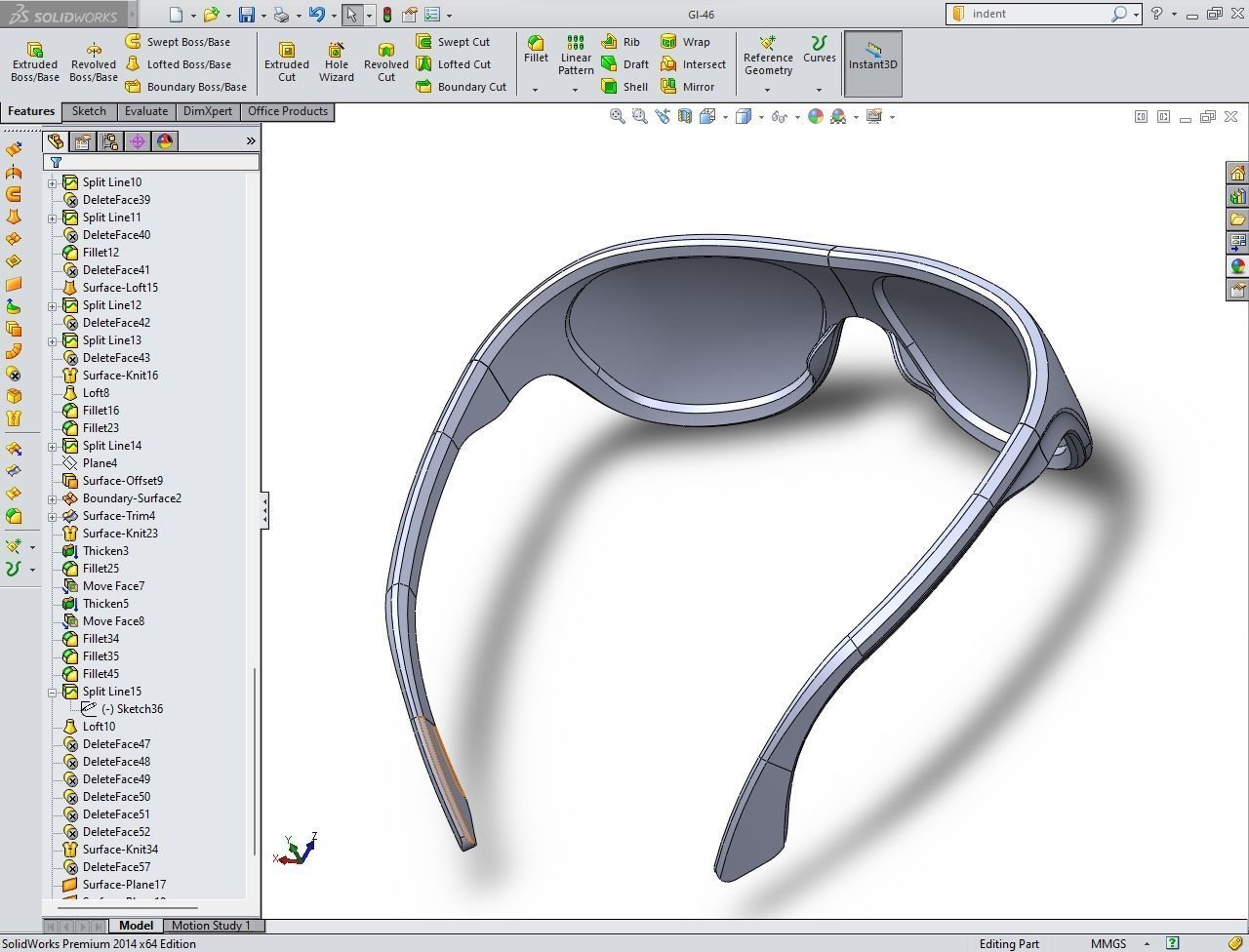 Sunglass-02 3D print model_65