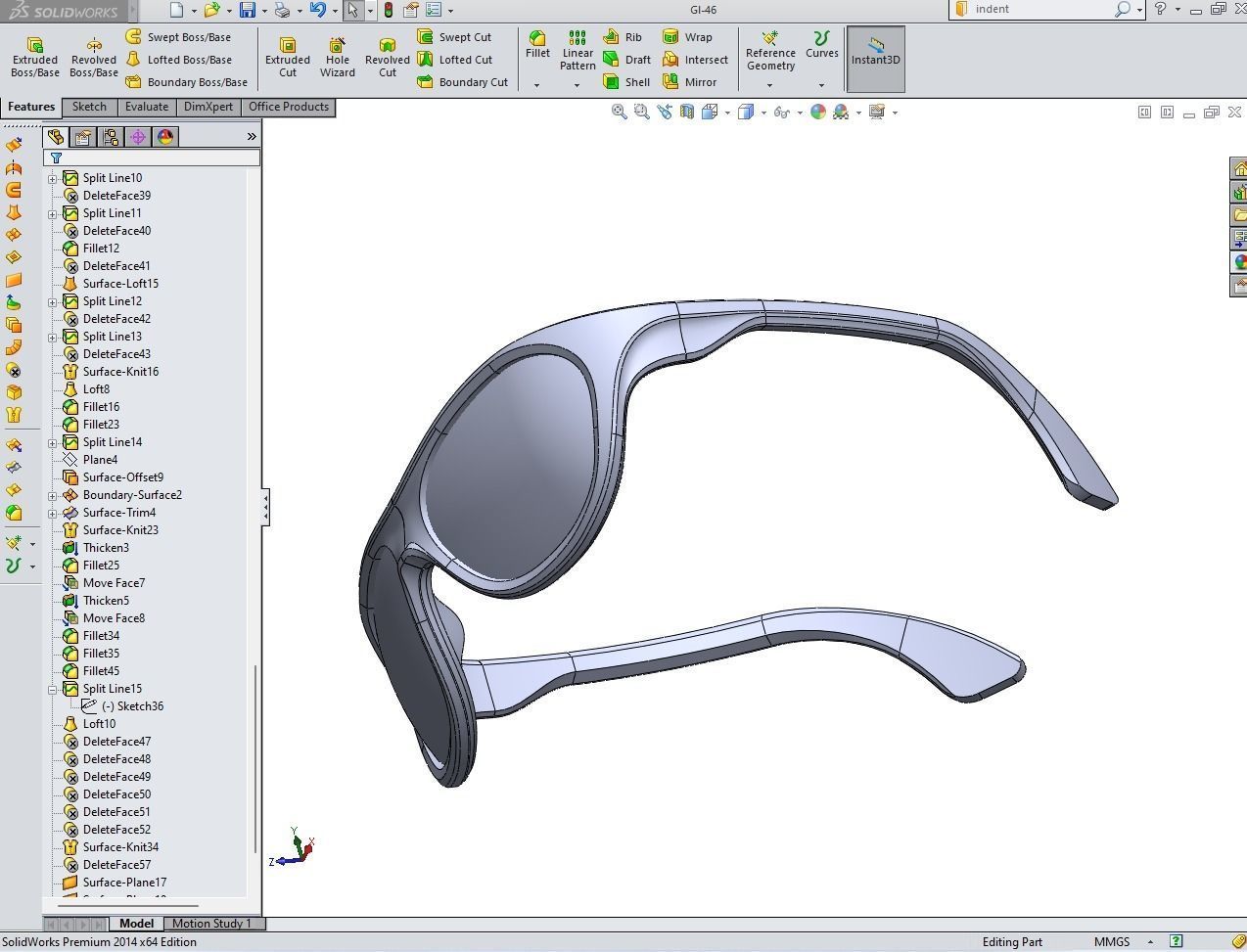 Sunglass-02 3D print model_5