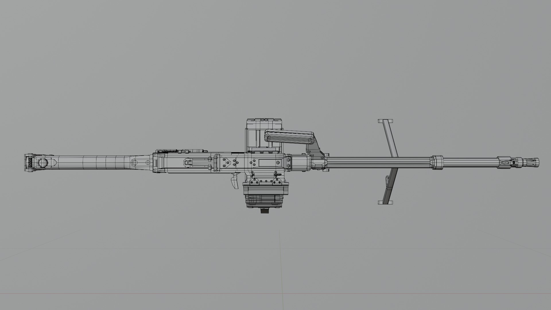 PKM machine gun Low-poly Game ready Low-poly 3D model_10