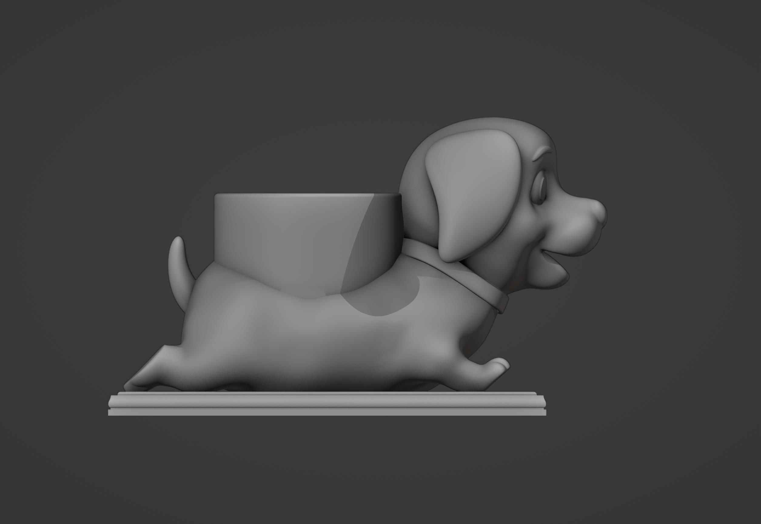 Puppy Dog Pen Holder 3D print model_3