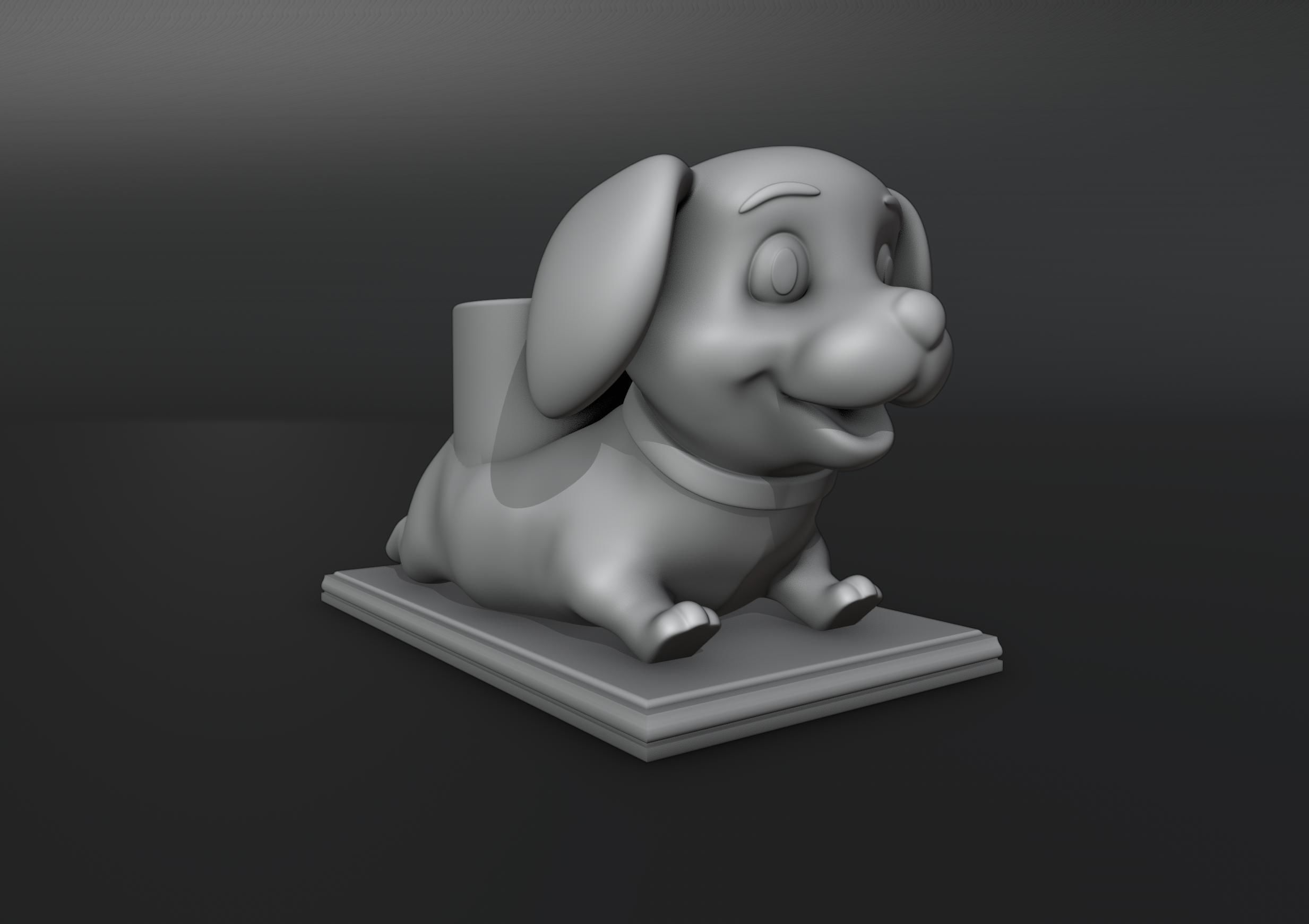 Puppy Dog Pen Holder 3D print model_4