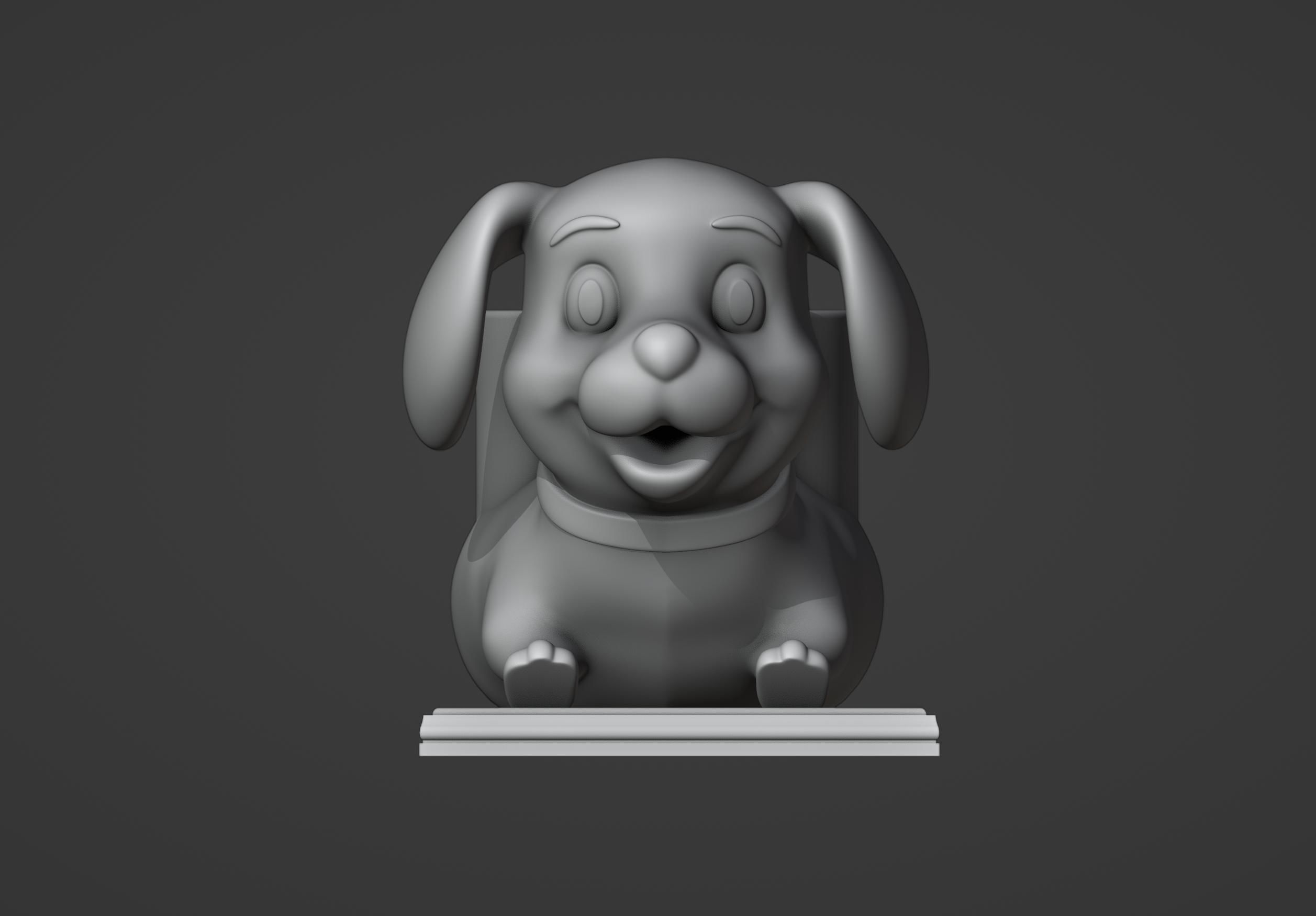 Puppy Dog Pen Holder 3D print model_2