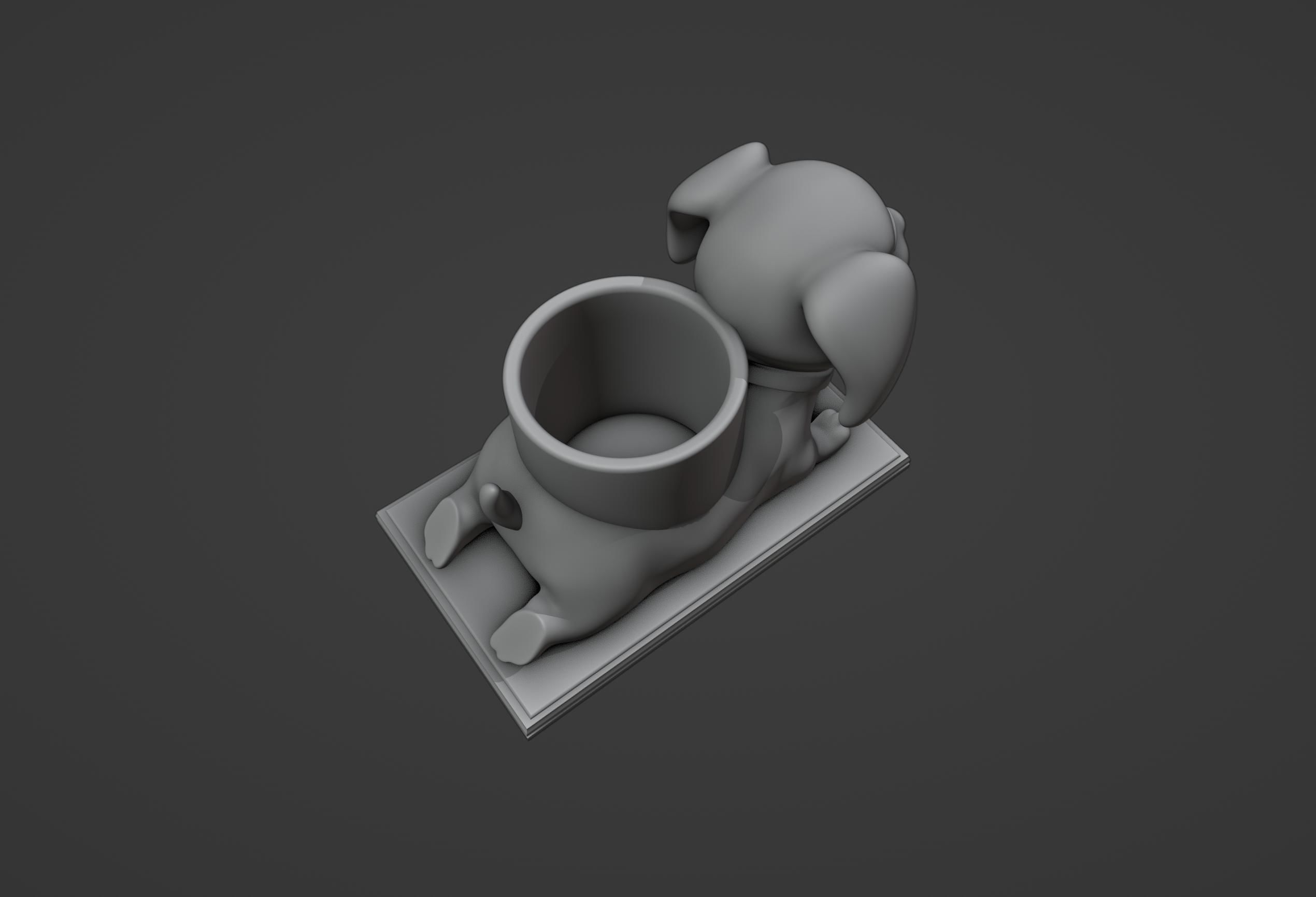 Puppy Dog Pen Holder 3D print model_7
