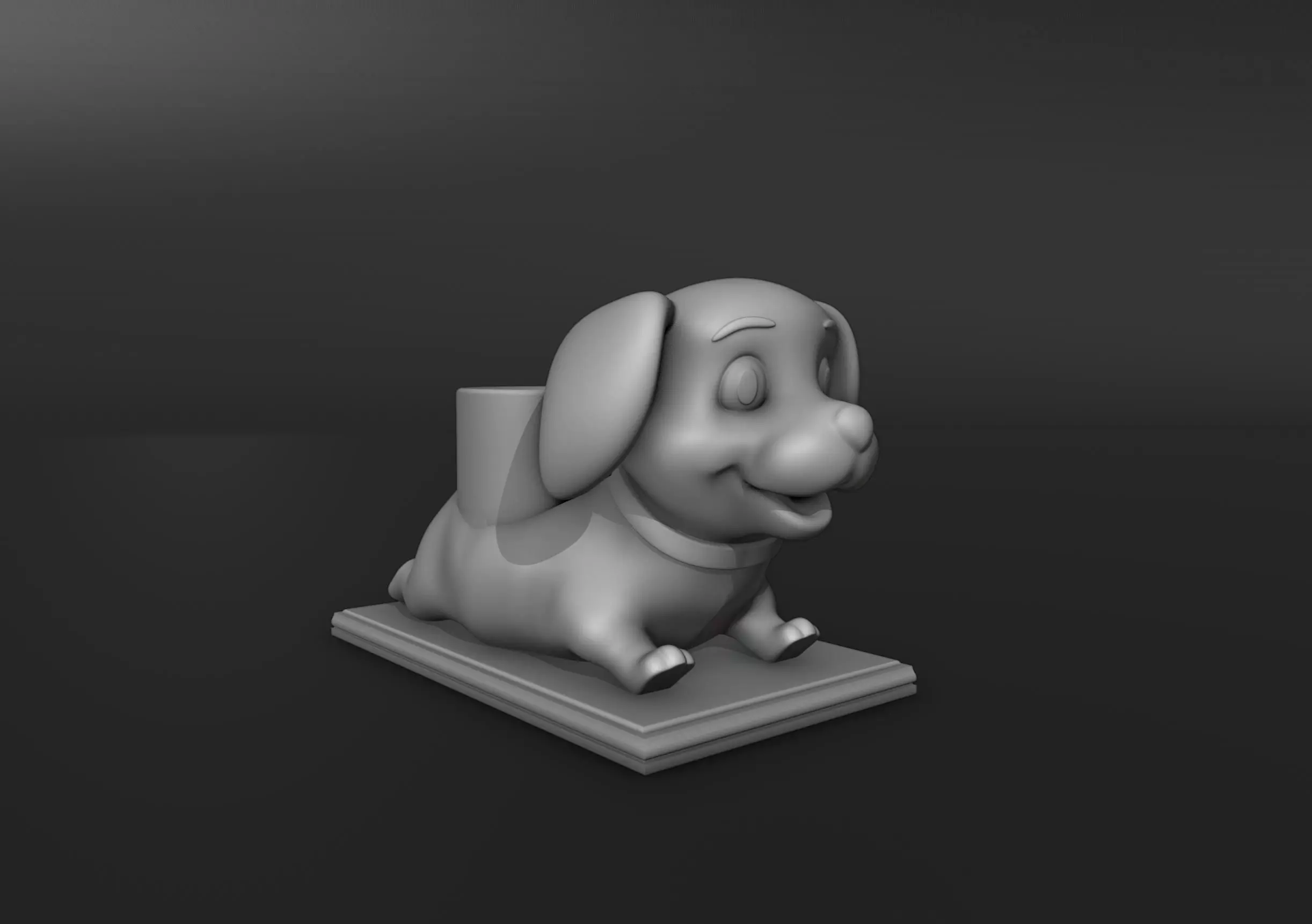 Puppy Dog Pen Holder 3D print model_0