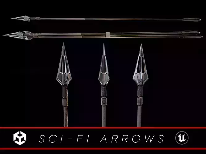 Sci-Fi Arrows Low-poly 3D model