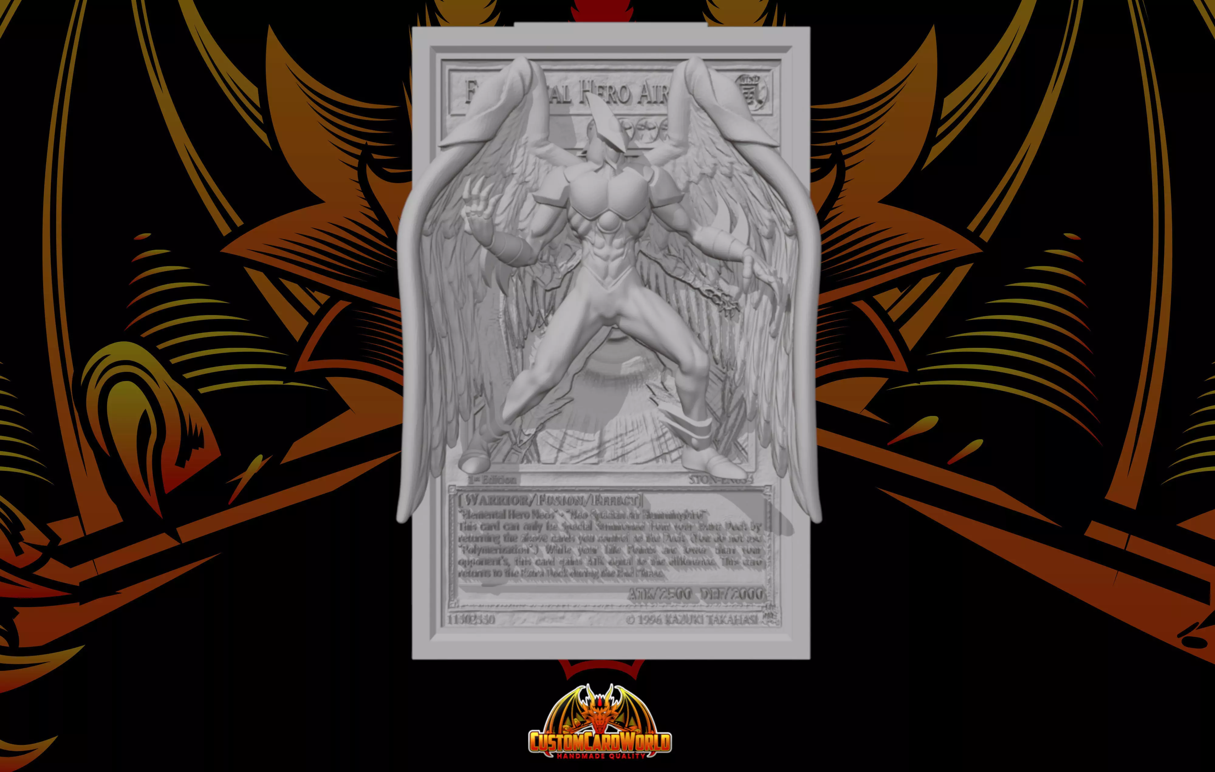 YUGIOH FULL 3D CARD - ELEMENTAL HERO AIR NEOS 3D print model_0