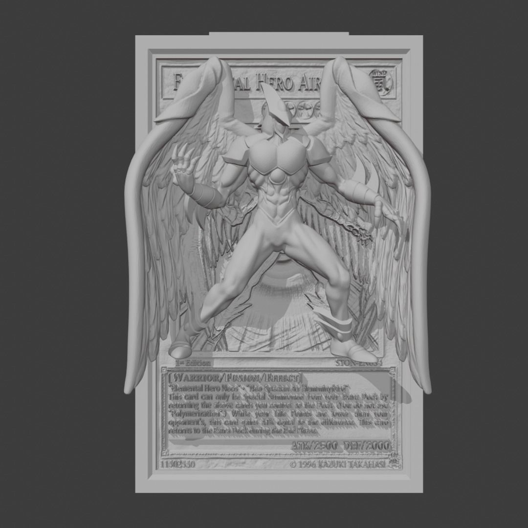 YUGIOH FULL 3D CARD - ELEMENTAL HERO AIR NEOS 3D print model_3