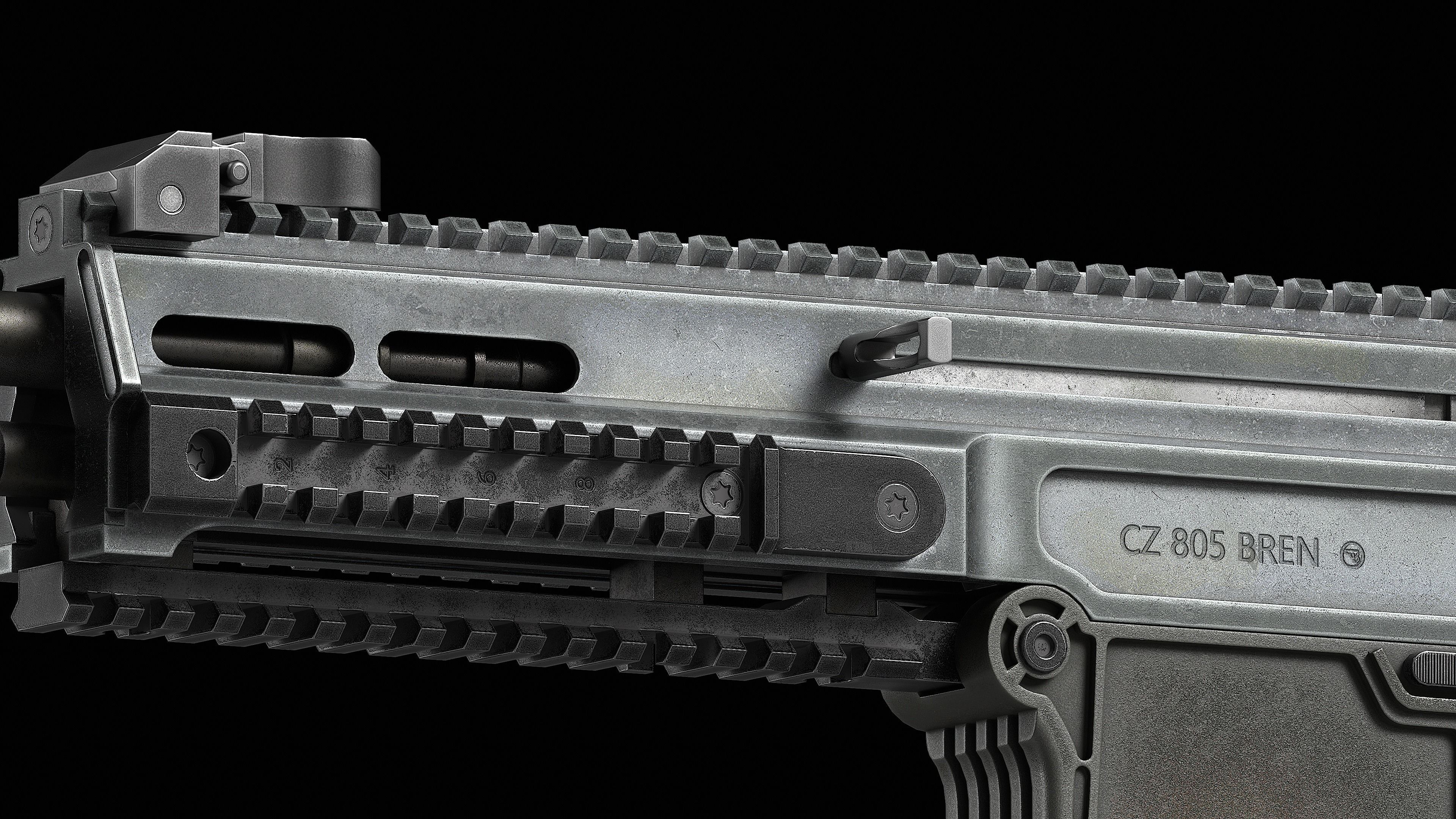 Bren CZ 805 A1 A2 Low-poly 3D model Low-poly 3D model_4