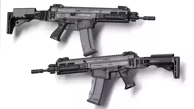 Bren CZ 805 A1 A2 Low-poly 3D model Low-poly 3D model