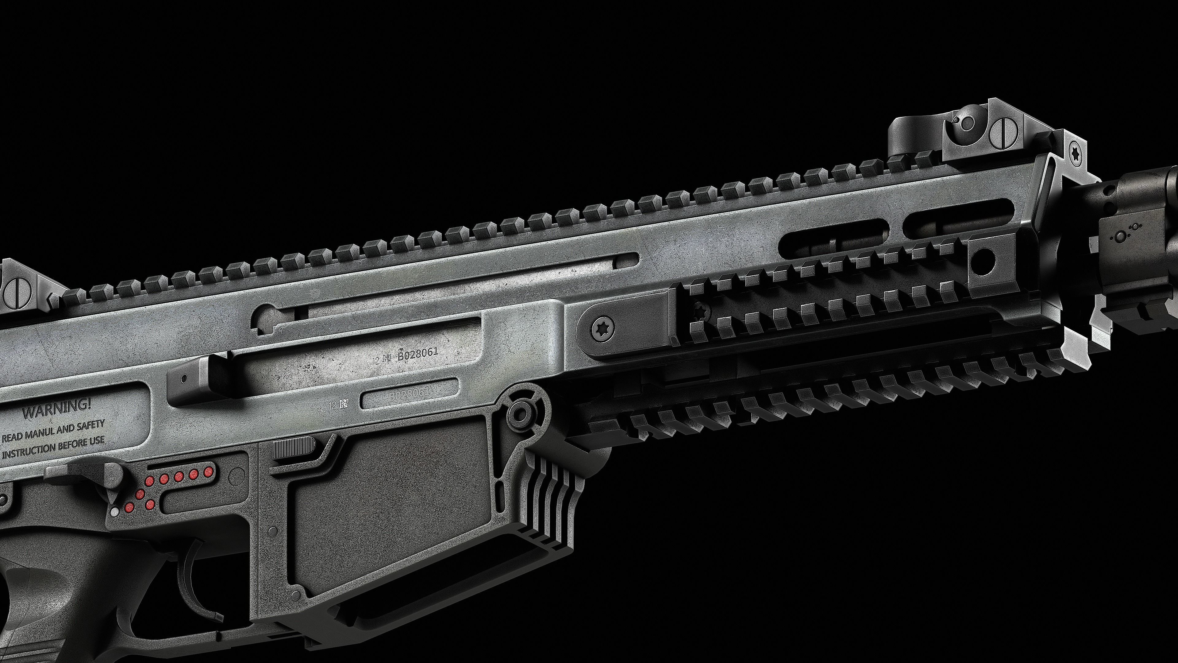 Bren CZ 805 A1 A2 Low-poly 3D model Low-poly 3D model_2