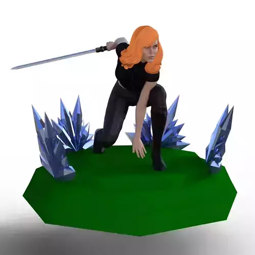Amila Fighter Girl3 3D print model
