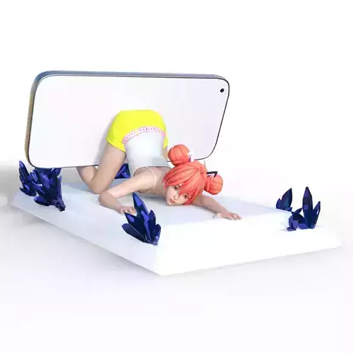 Aiko Sexy Phone Holder 3D print model