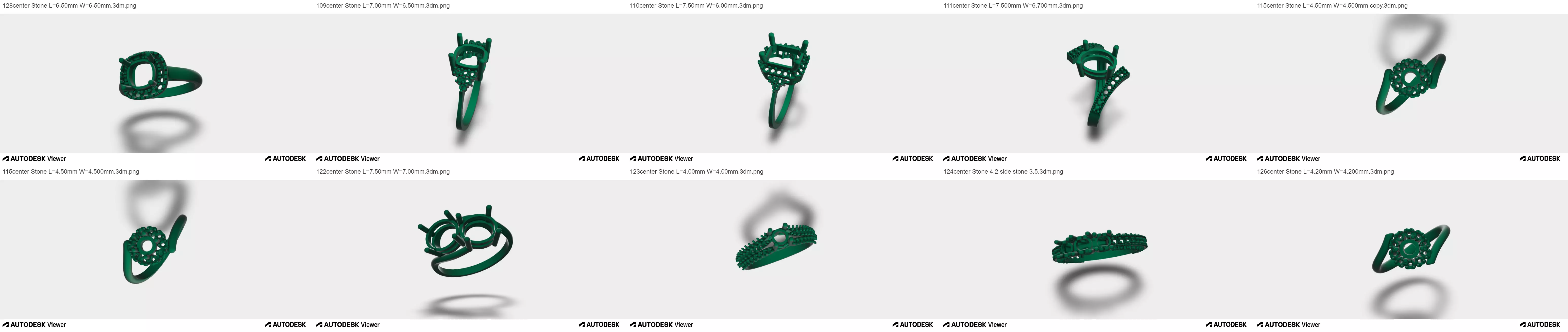 Elegant Collection 10 Stunning Women Ring Designs 3D print model_0