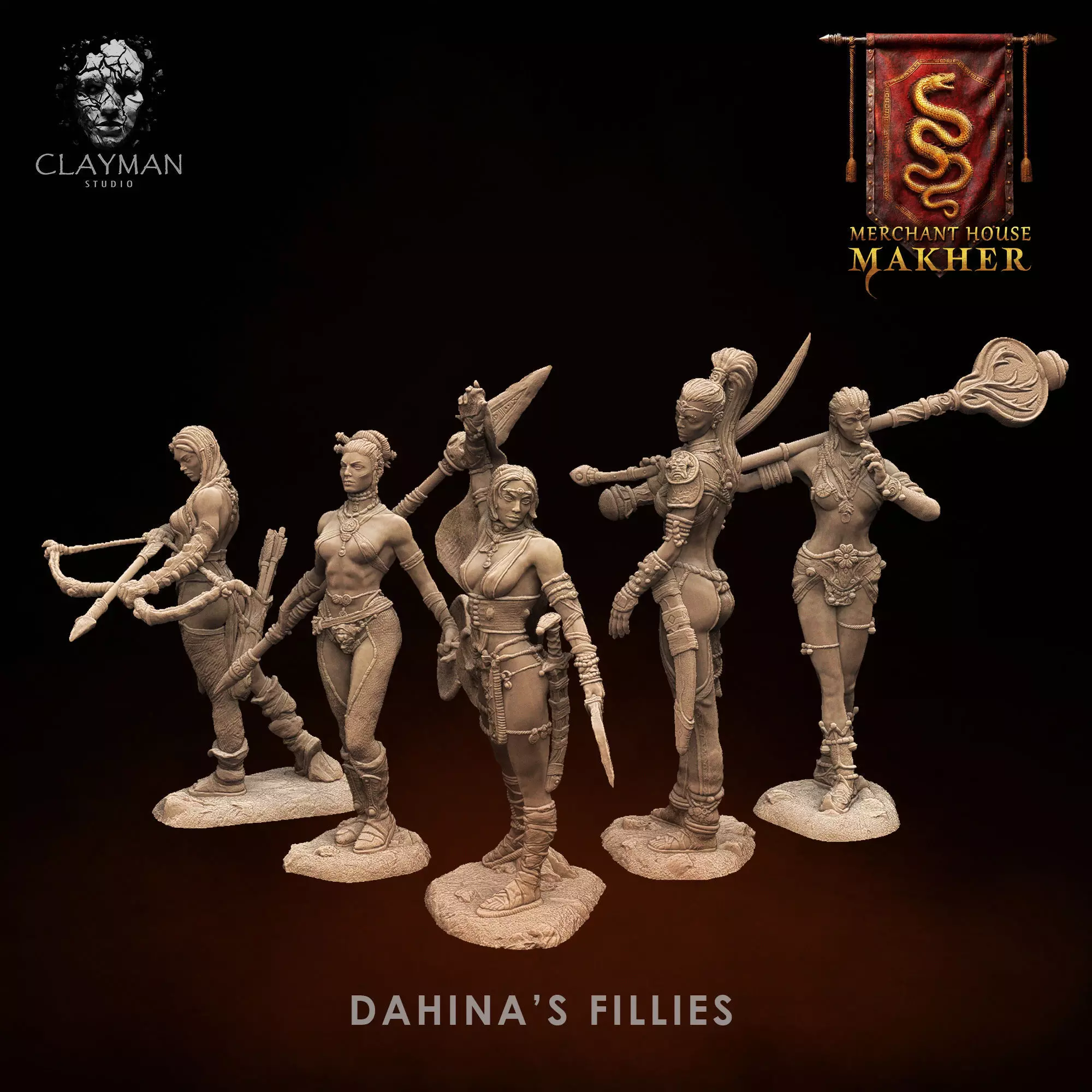 Dahinas Fillies - 32mm - 75mm 3D print model